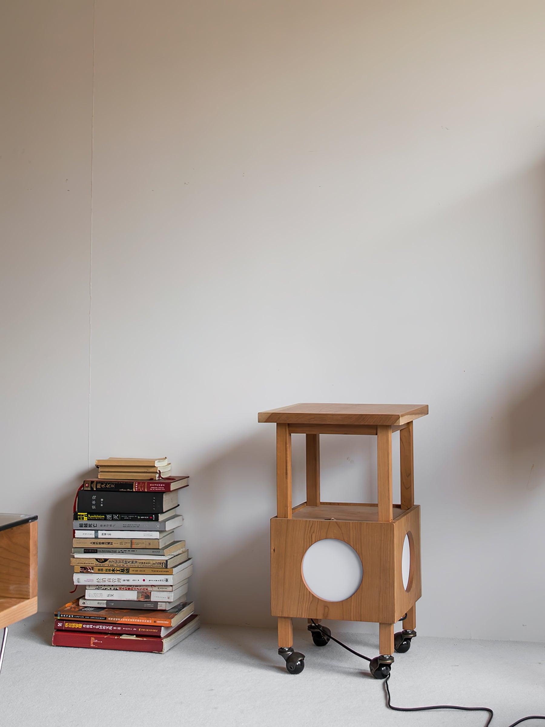 Lumi Cubby Mobile Table Light-Neutral Decor