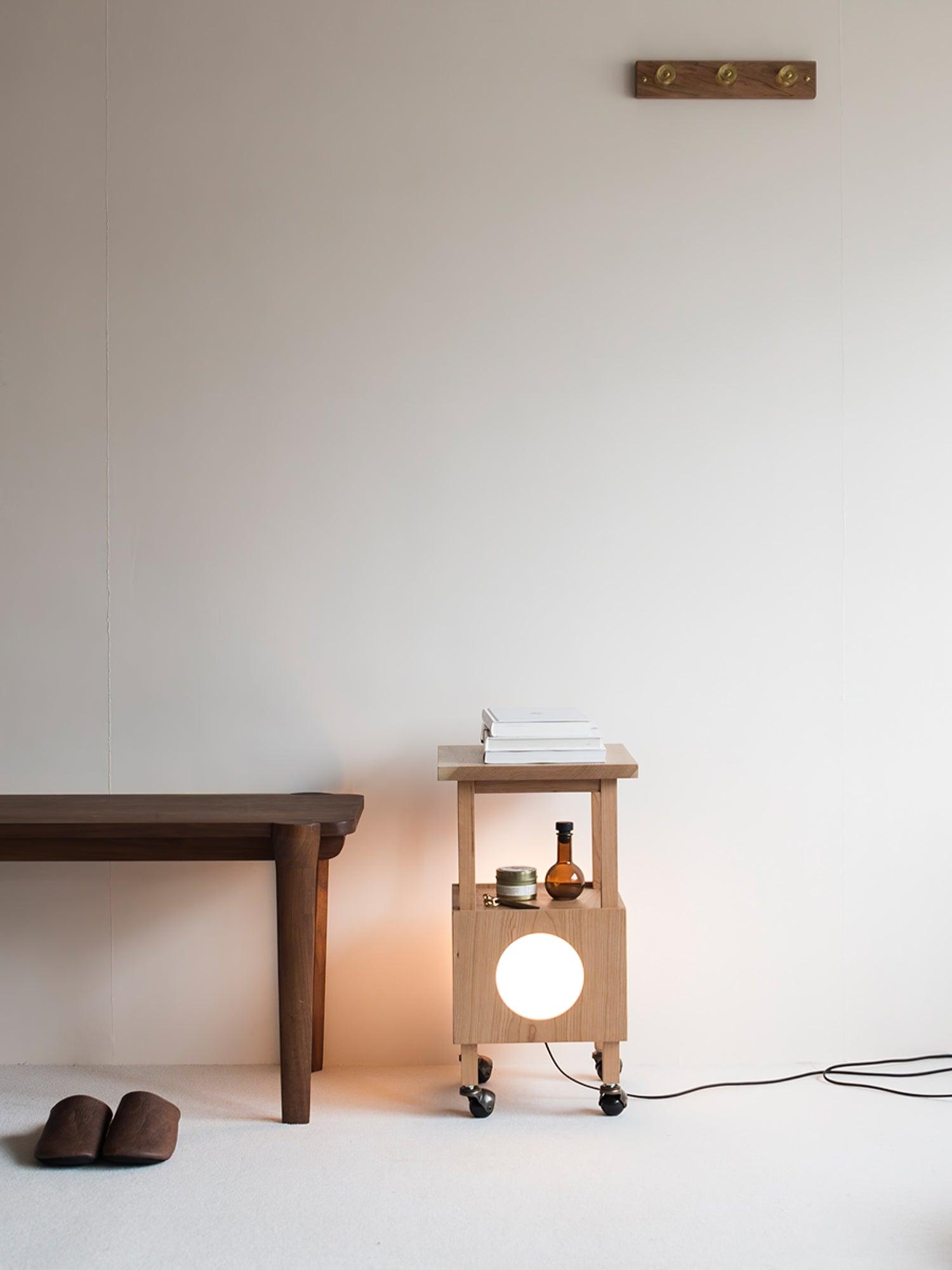 Lumi Cubby Mobile Table Light-Neutral Decor