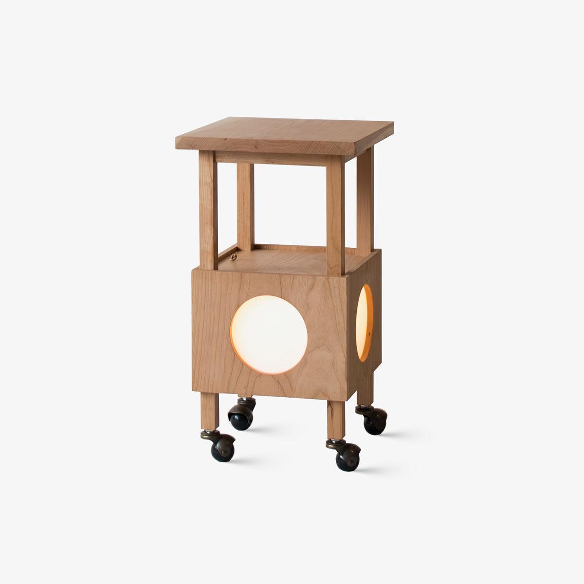 Lumi Cubby Mobile Table Light-Neutral Decor