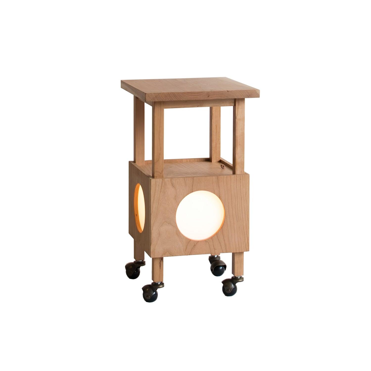 Lumi Cubby Mobile Table Light-Neutral Decor