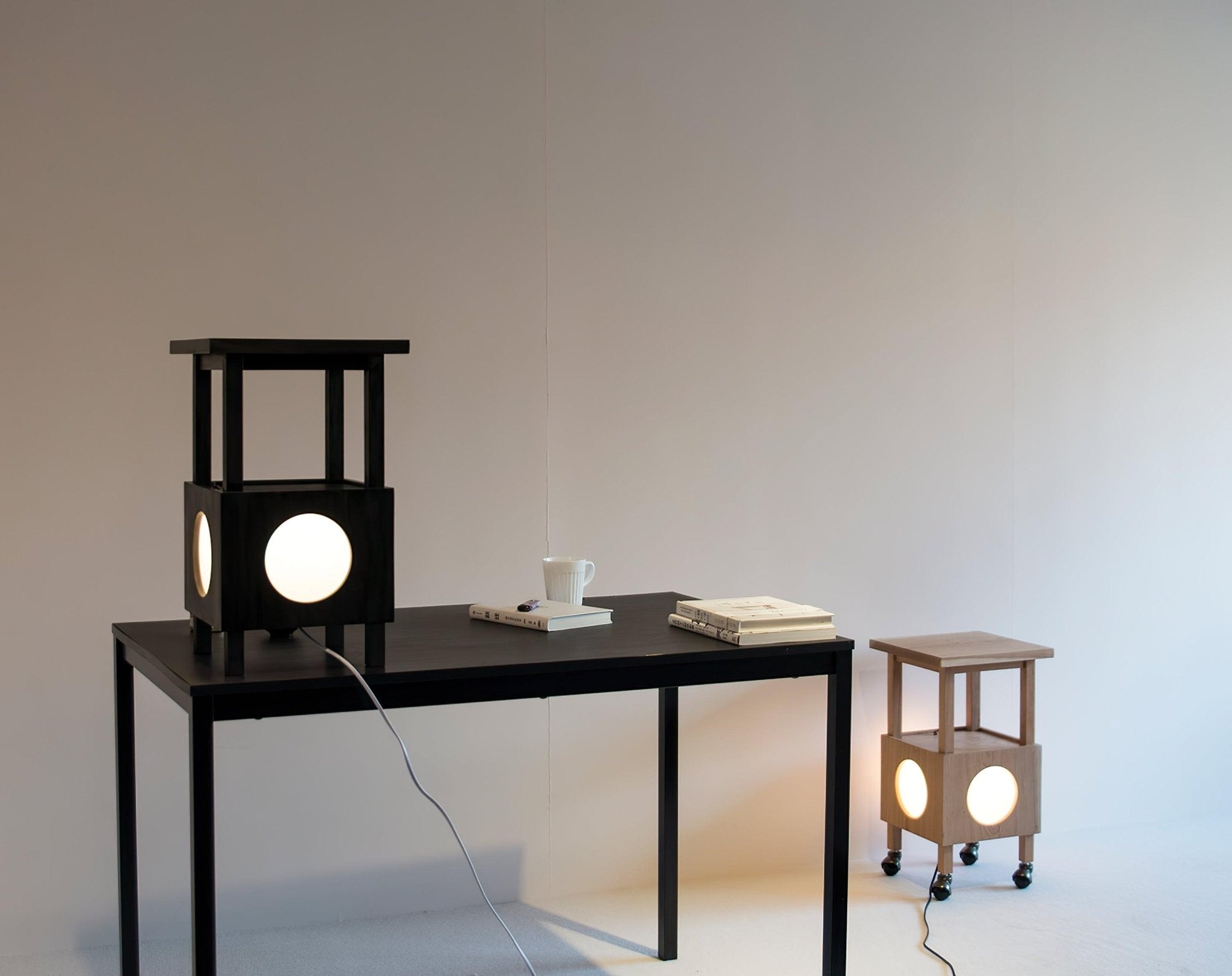Lumi Cubby Mobile Table Light-Neutral Decor