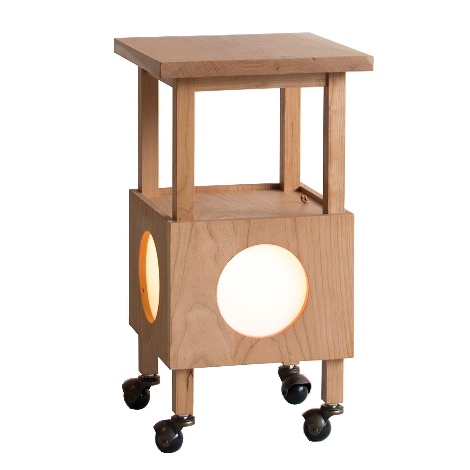 Lumi Cubby Mobile Table Light-Neutral Decor