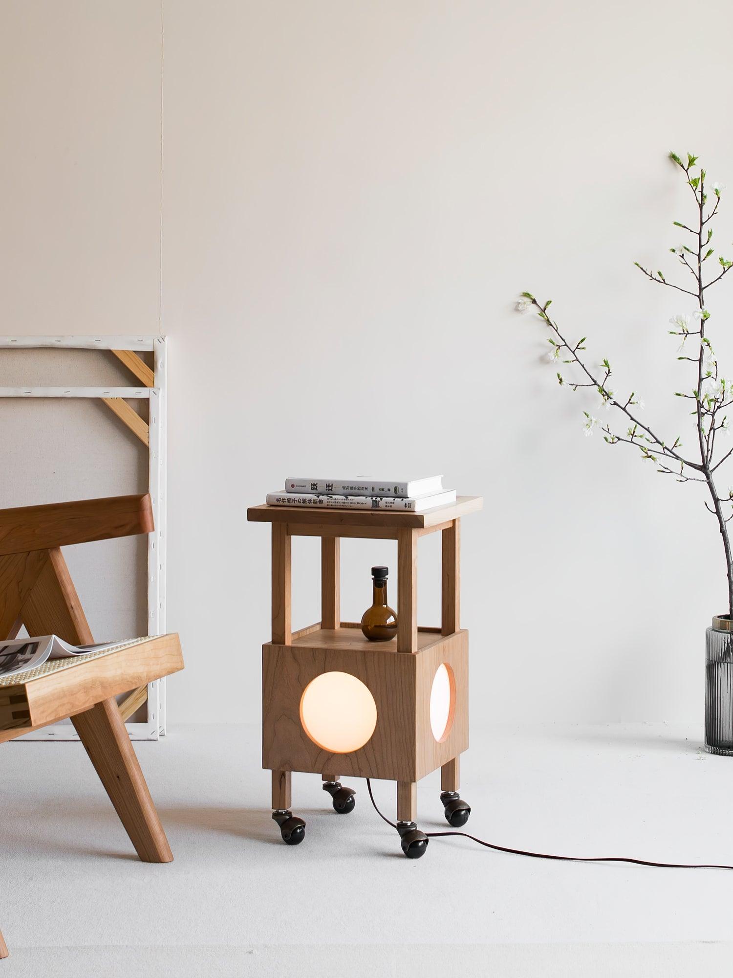 Lumi Cubby Mobile Table Light-Neutral Decor