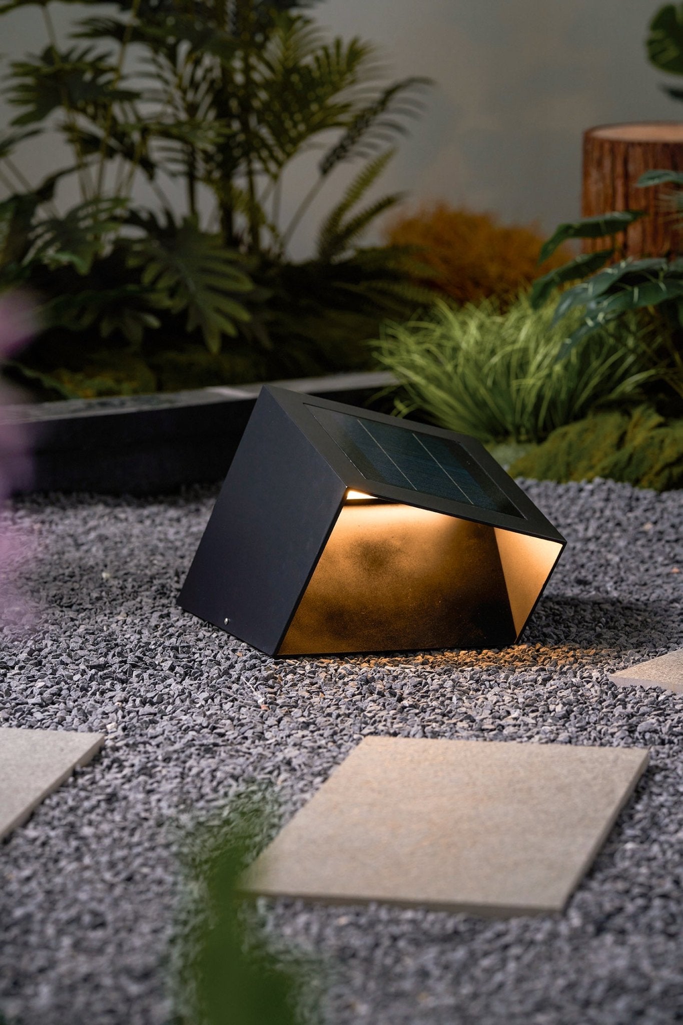Evsore Unique Cube Garden Solar Outdoor Light-Neutral Decor