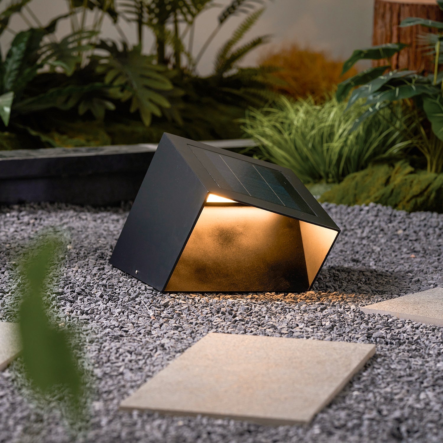 Evsore Unique Cube Garden Solar Outdoor Light-Neutral Decor
