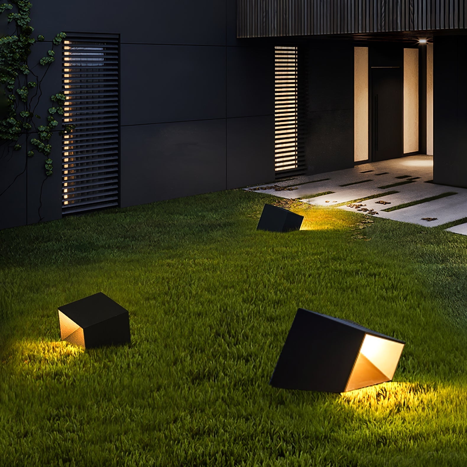 Evsore Unique Cube Garden Solar Outdoor Light-Neutral Decor