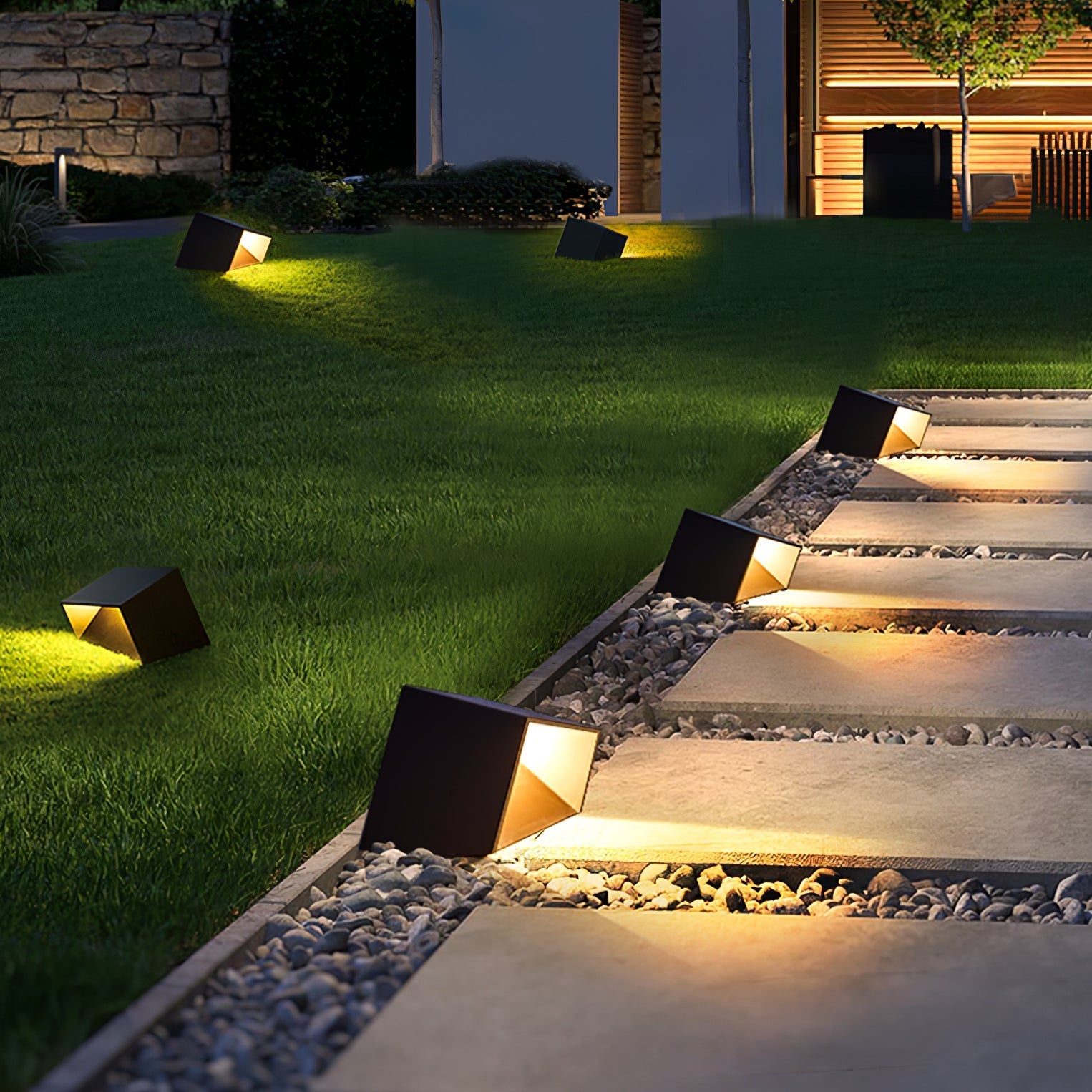 Evsore Unique Cube Garden Solar Outdoor Light-Neutral Decor