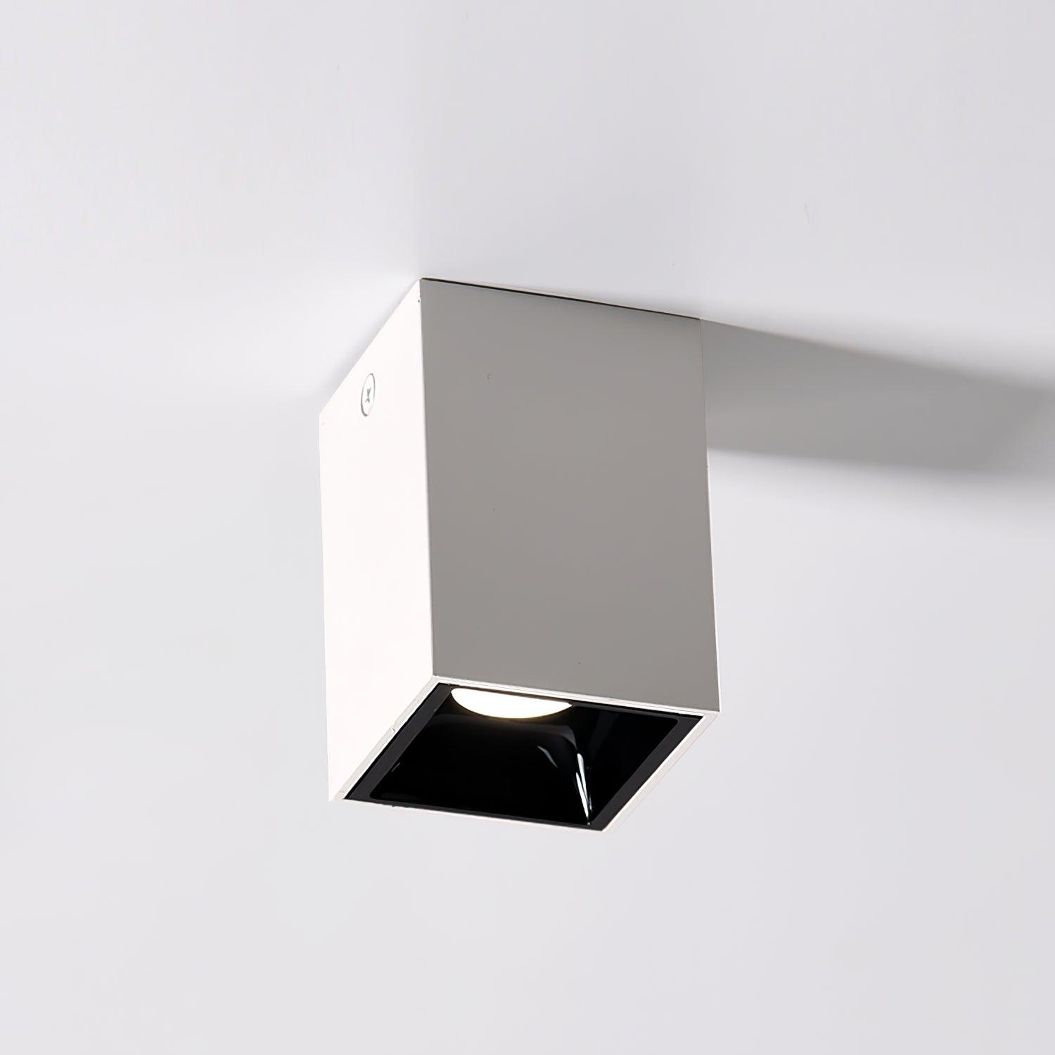 Tesk Ceiling Light Cube Square Black Spotlight-Neutral Decor