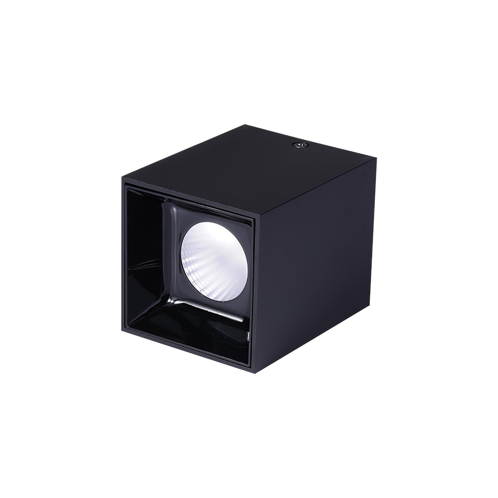 Tesk Ceiling Light Cube Square Black Spotlight-Neutral Decor