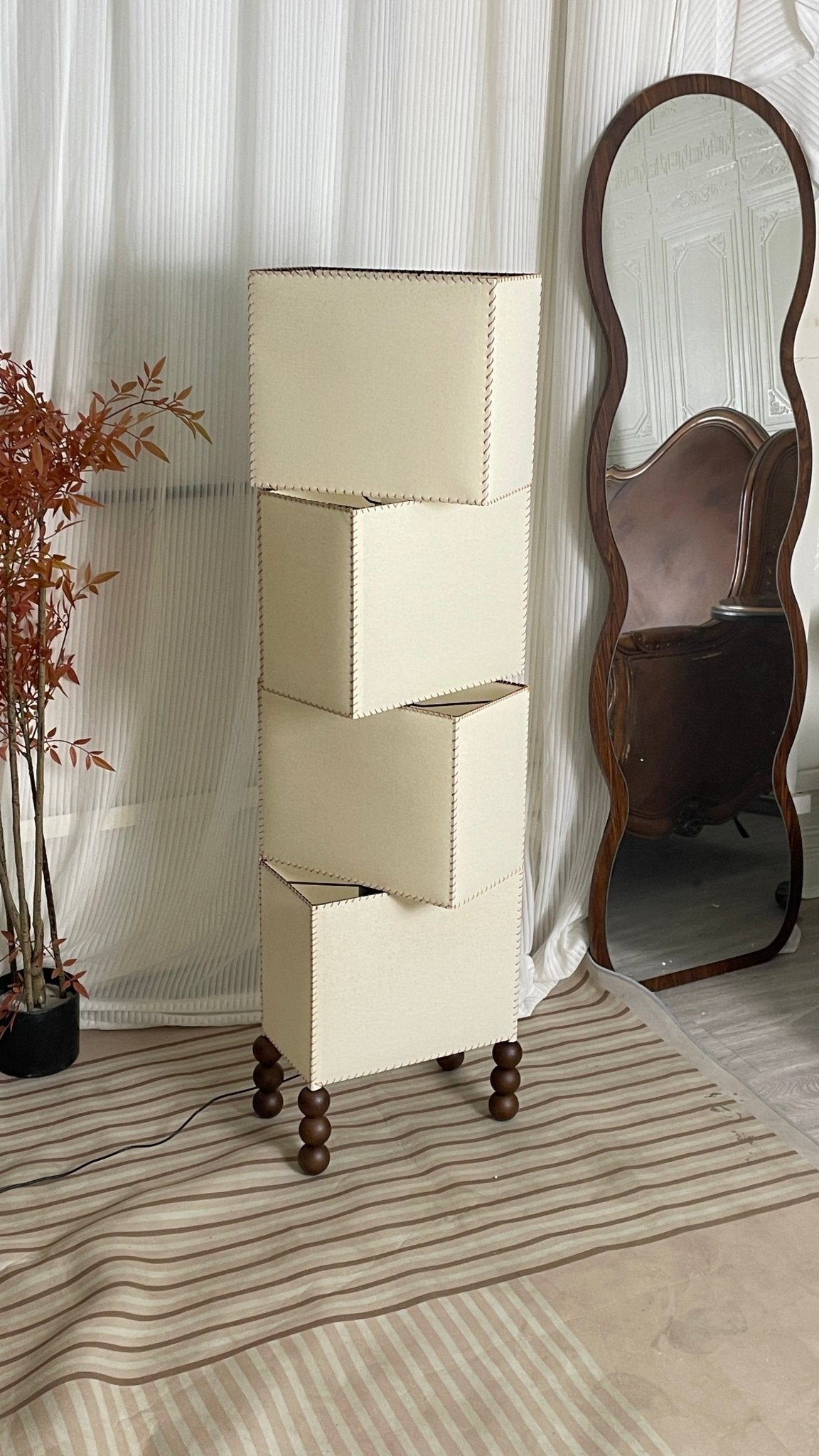 Kian Modern Fabric Floor Lamp-Neutral Decor