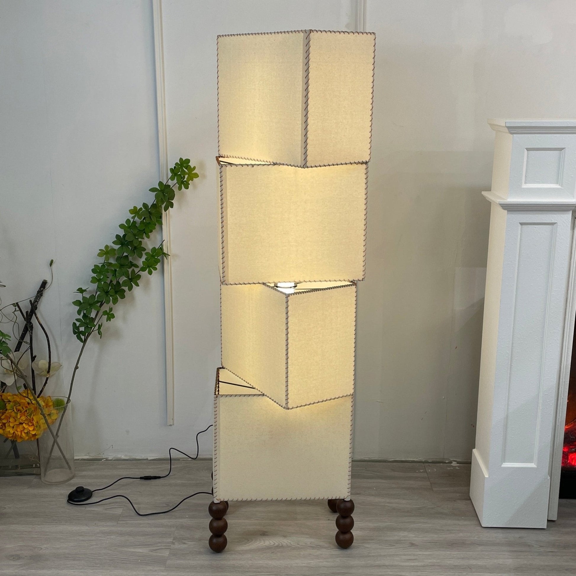 Kian Modern Fabric Floor Lamp-Neutral Decor