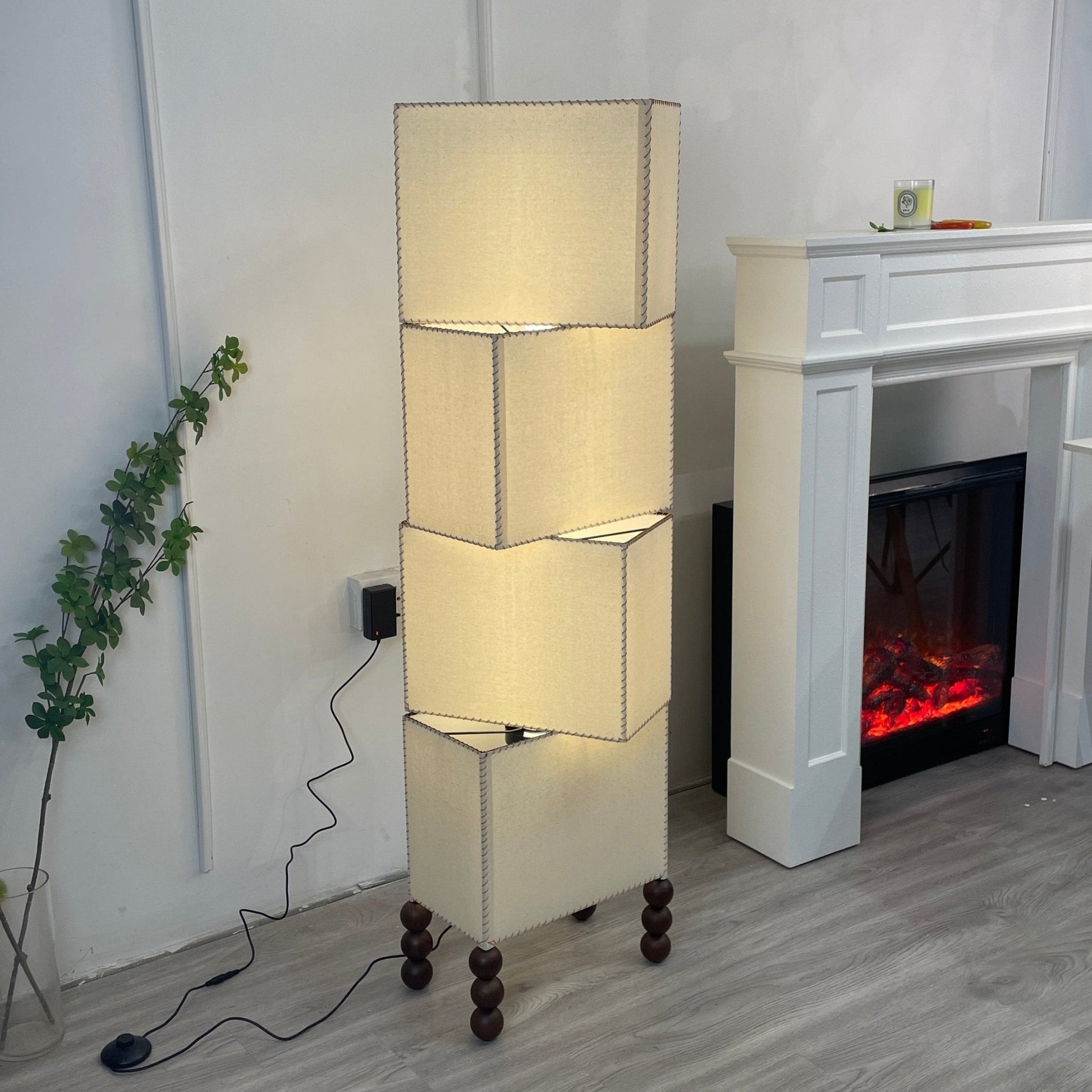 Kian Modern Fabric Floor Lamp-Neutral Decor