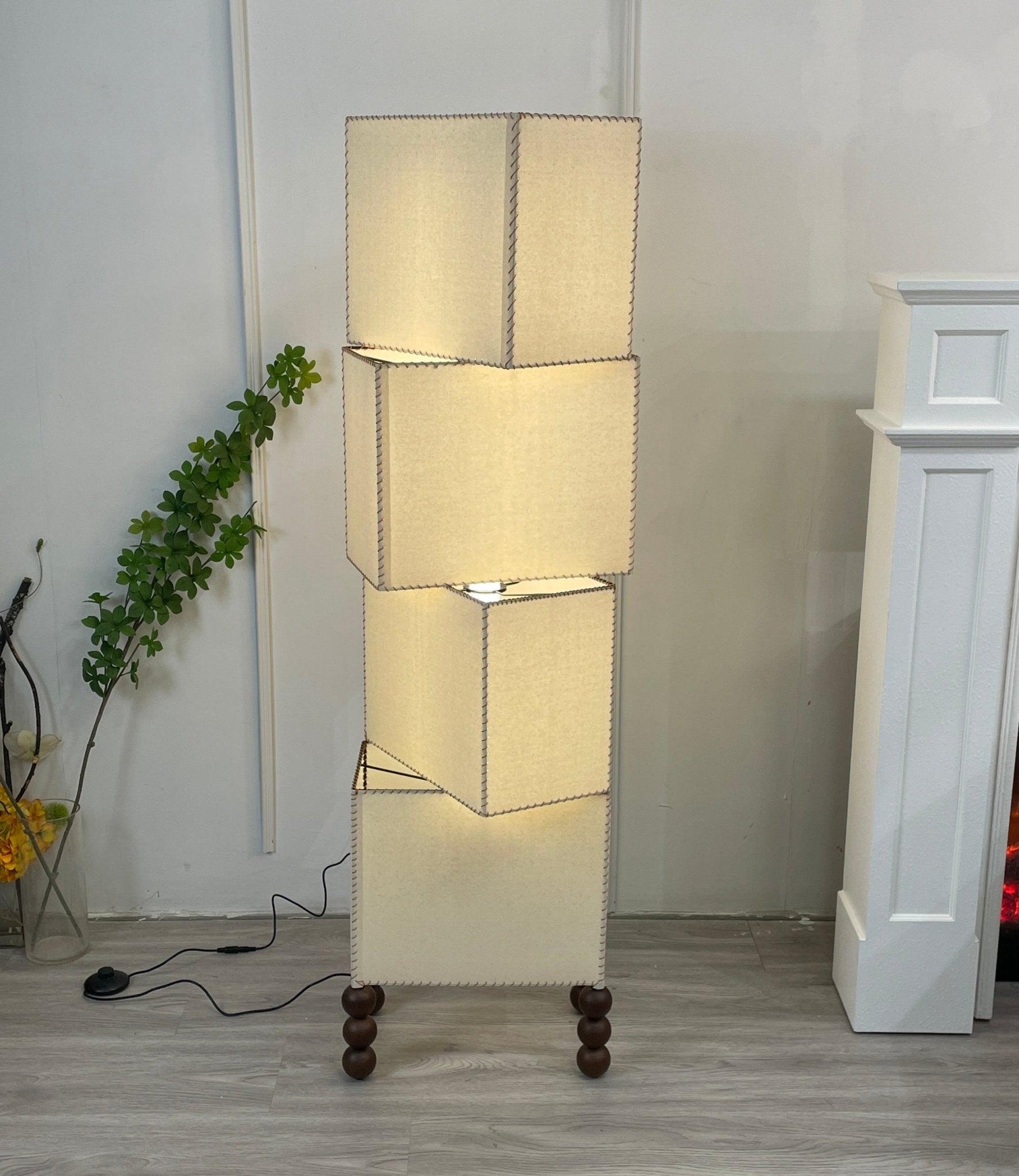 Kian Modern Fabric Floor Lamp-Neutral Decor