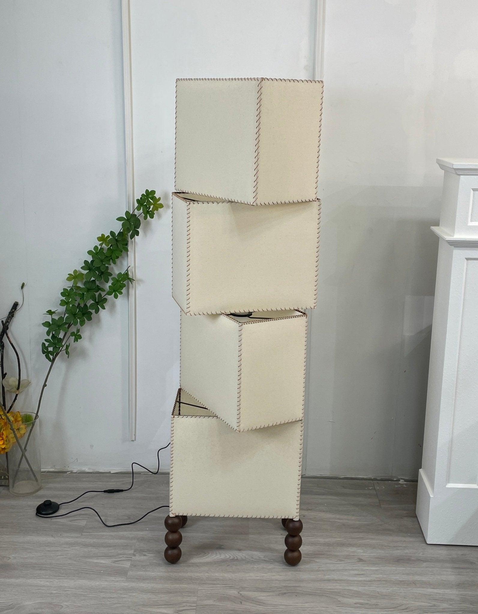 Kian Modern Fabric Floor Lamp-Neutral Decor