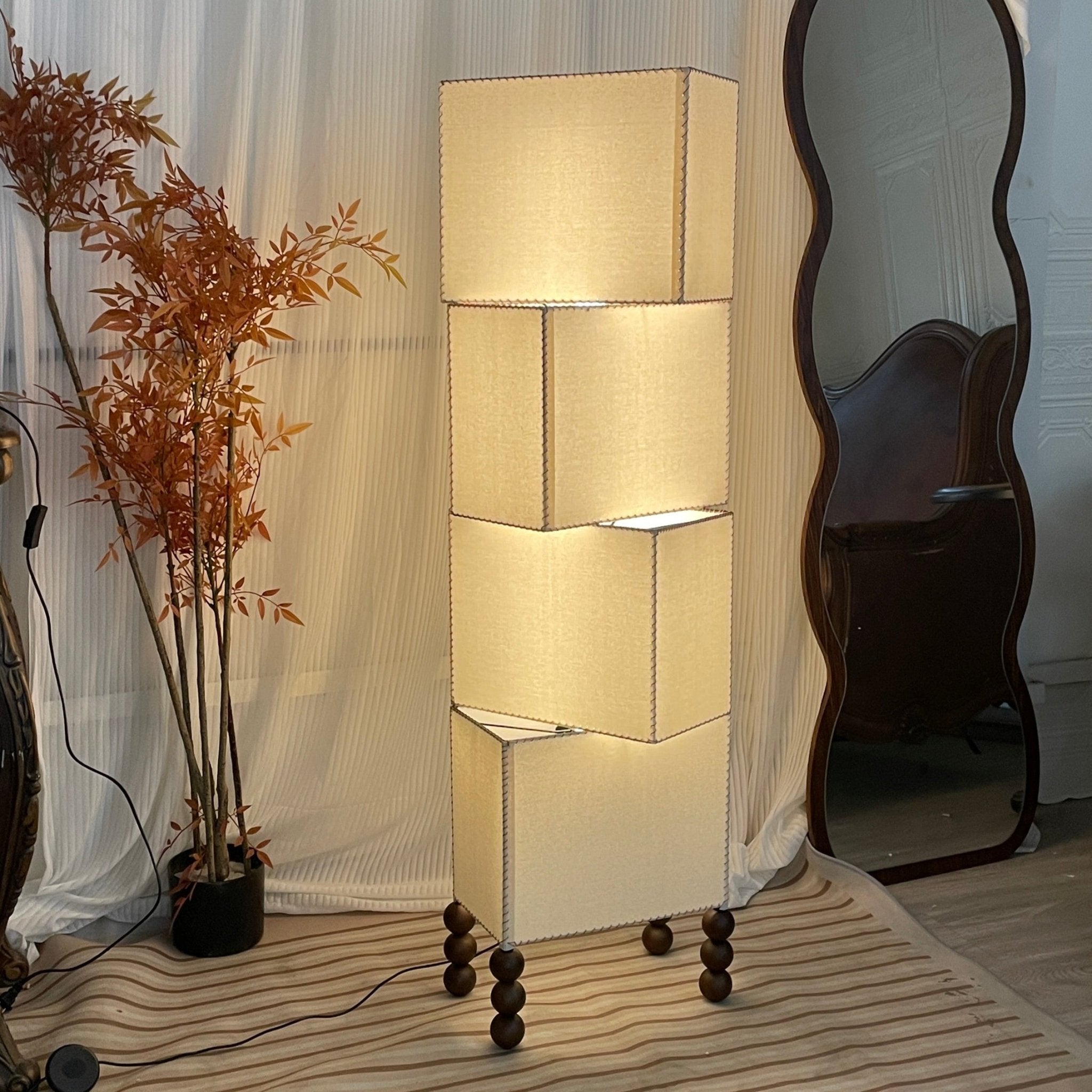 Kian Modern Fabric Floor Lamp-Neutral Decor