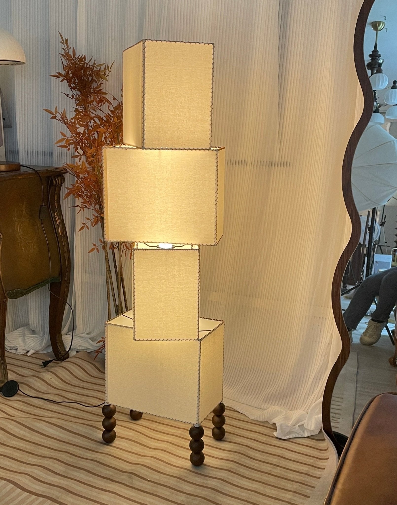 Kian Modern Fabric Floor Lamp-Neutral Decor