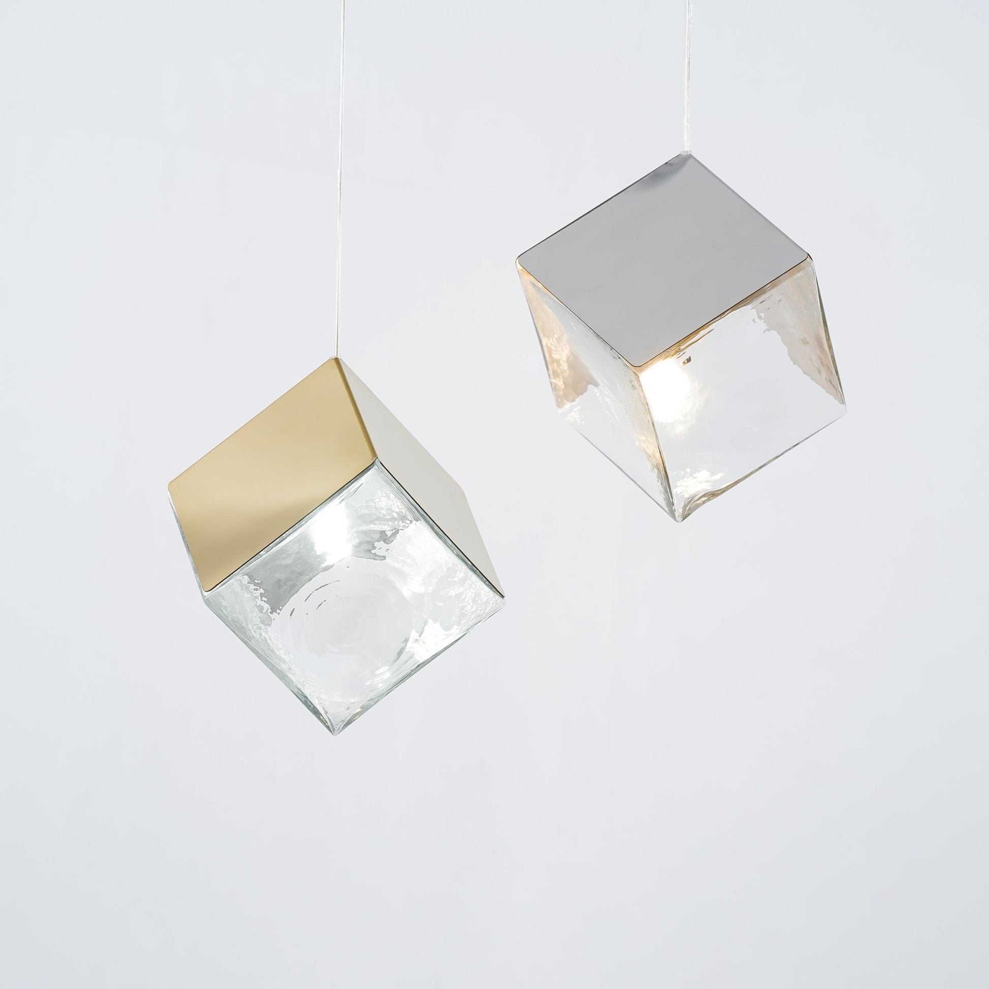 Cubic Luster Cascade Chandelier-Neutral Decor