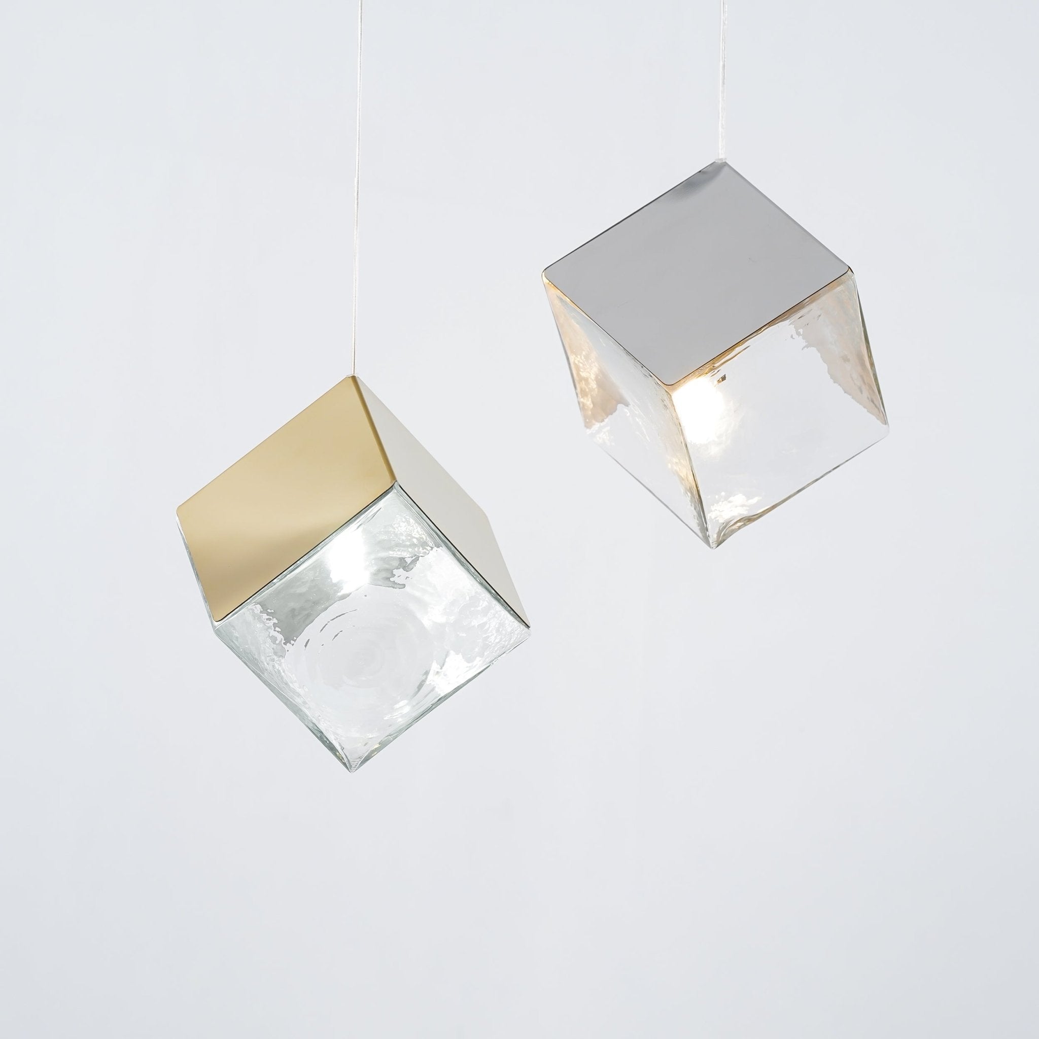 Cubic Luster Cascade Chandelier-Neutral Decor