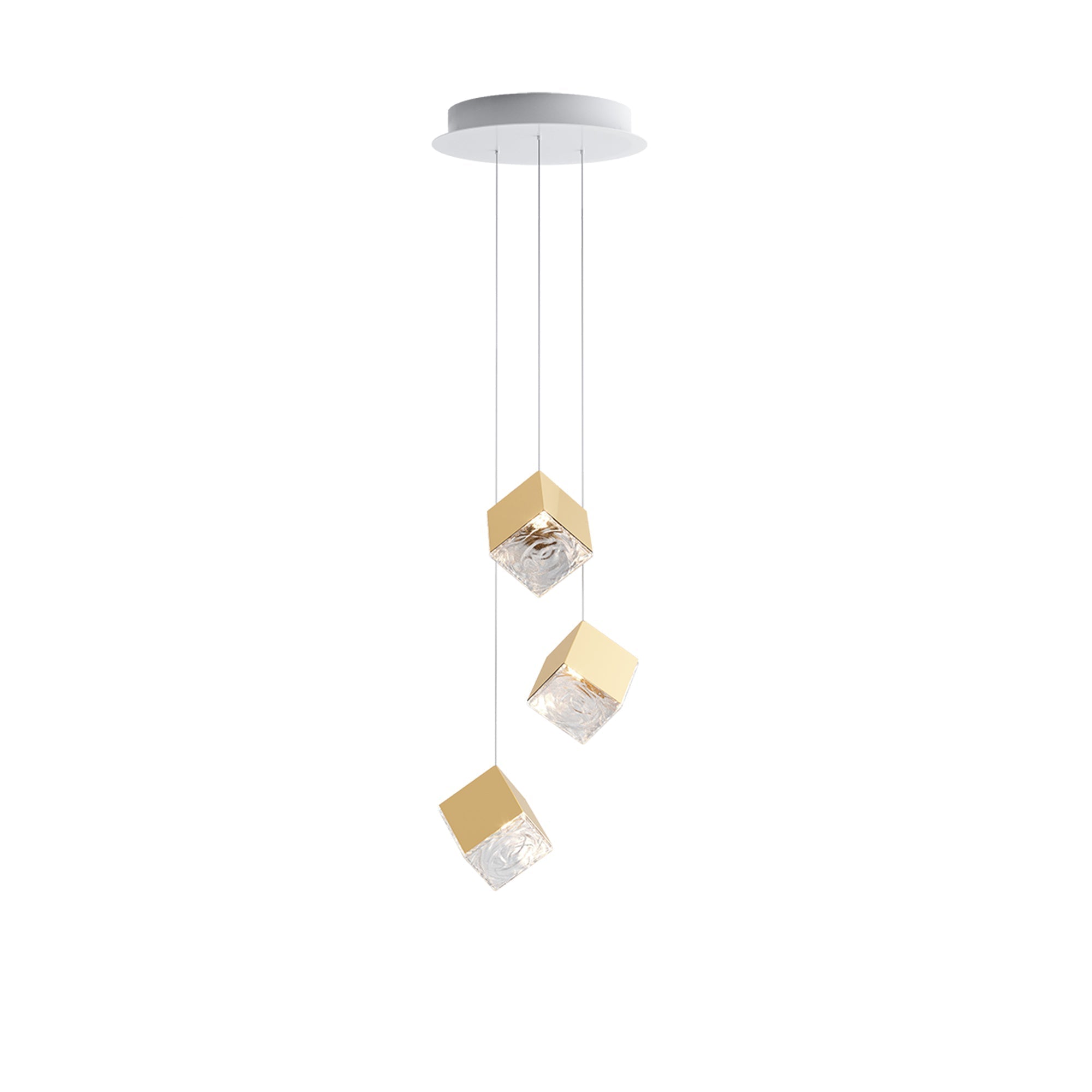 Cubic Luster Cascade Chandelier-Neutral Decor