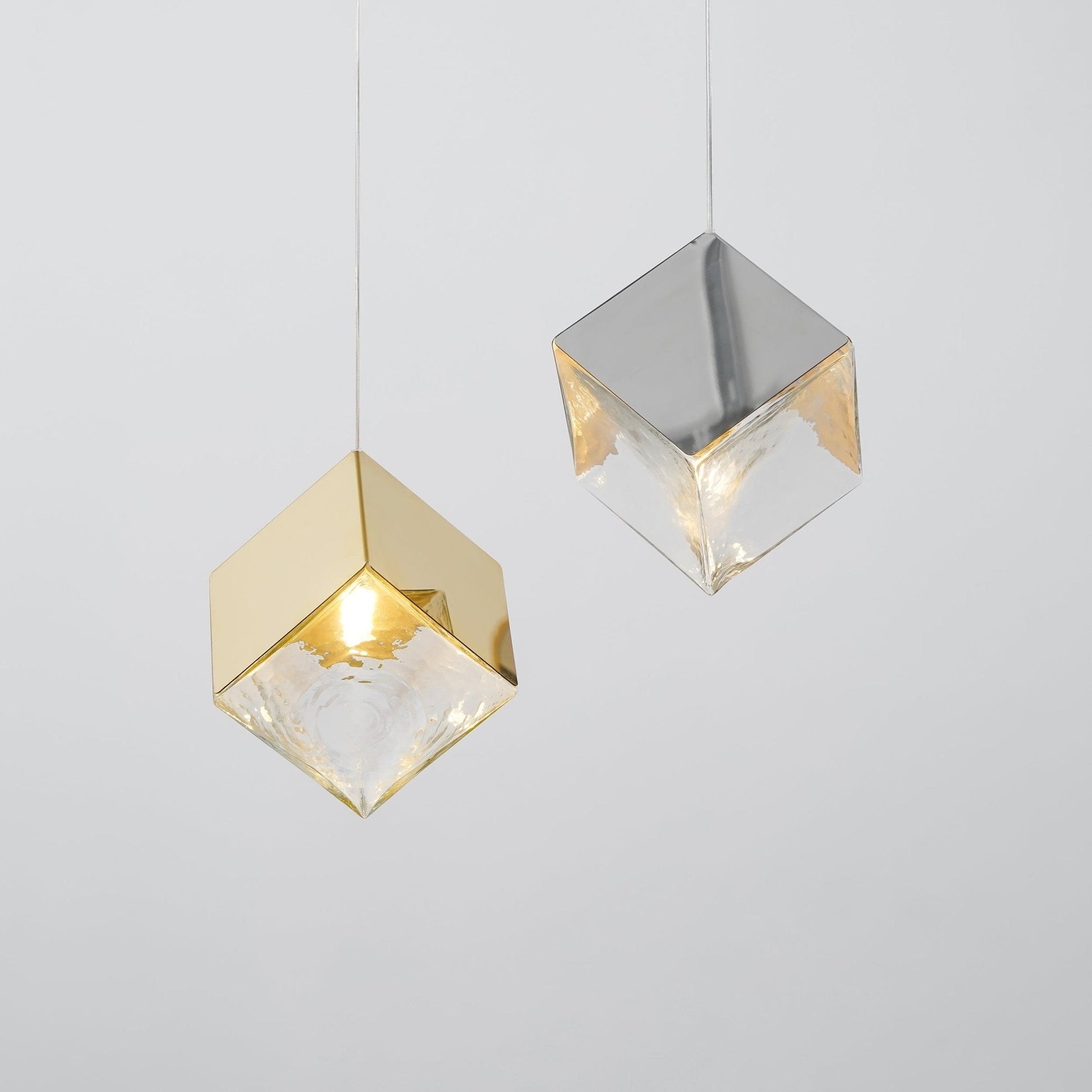 Cubic Luster Cascade Chandelier-Neutral Decor