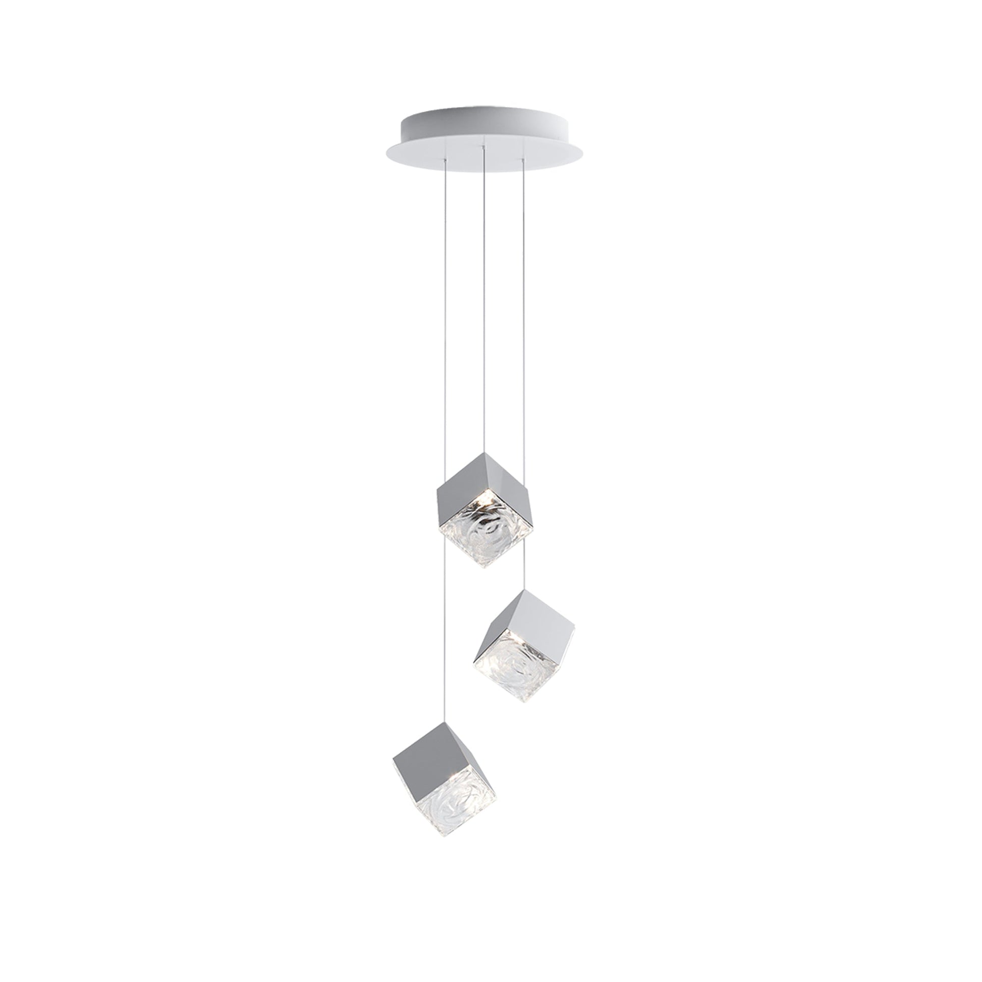 Cubic Luster Cascade Chandelier-Neutral Decor