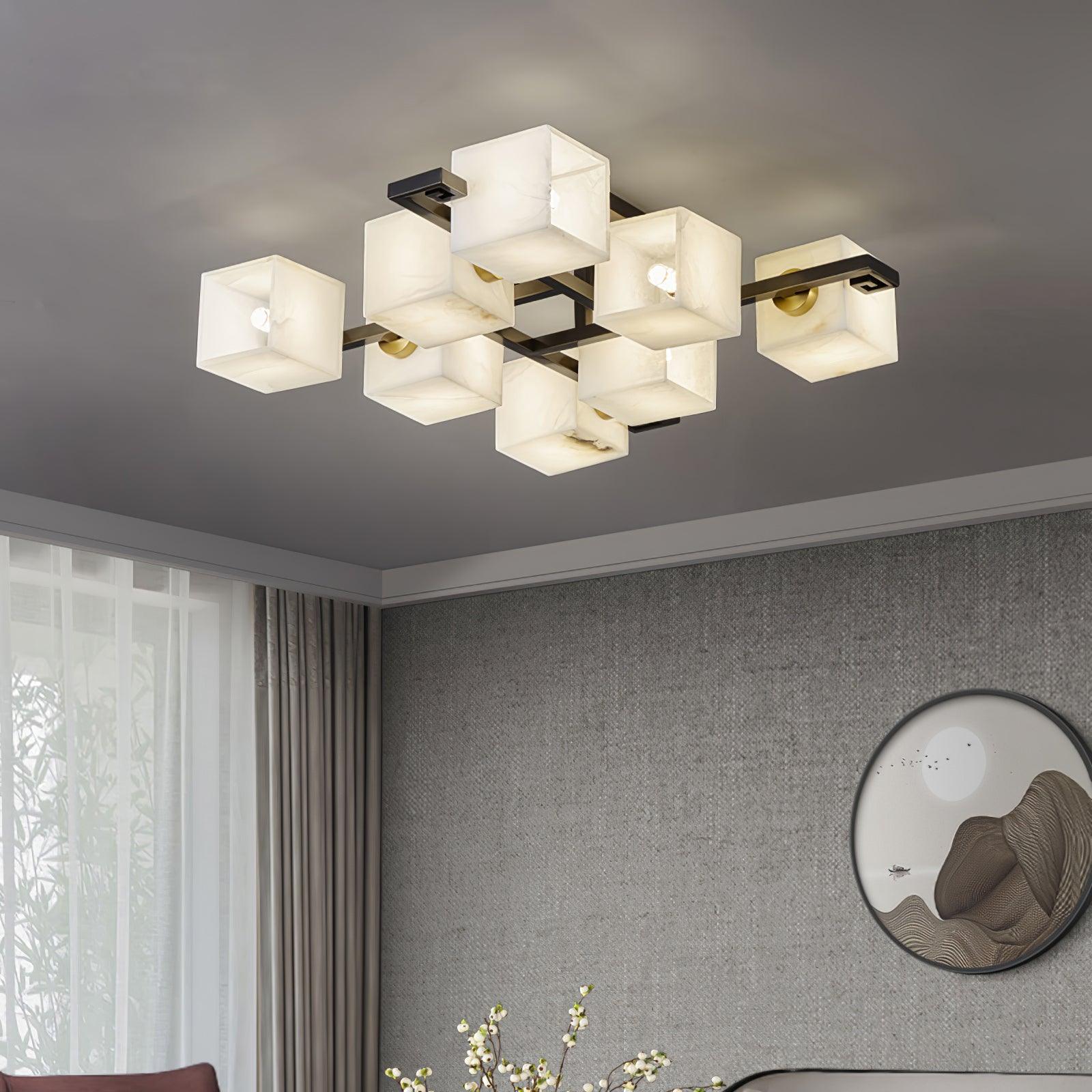 Kaelen Alabaster Ceiling Light-Neutral Decor