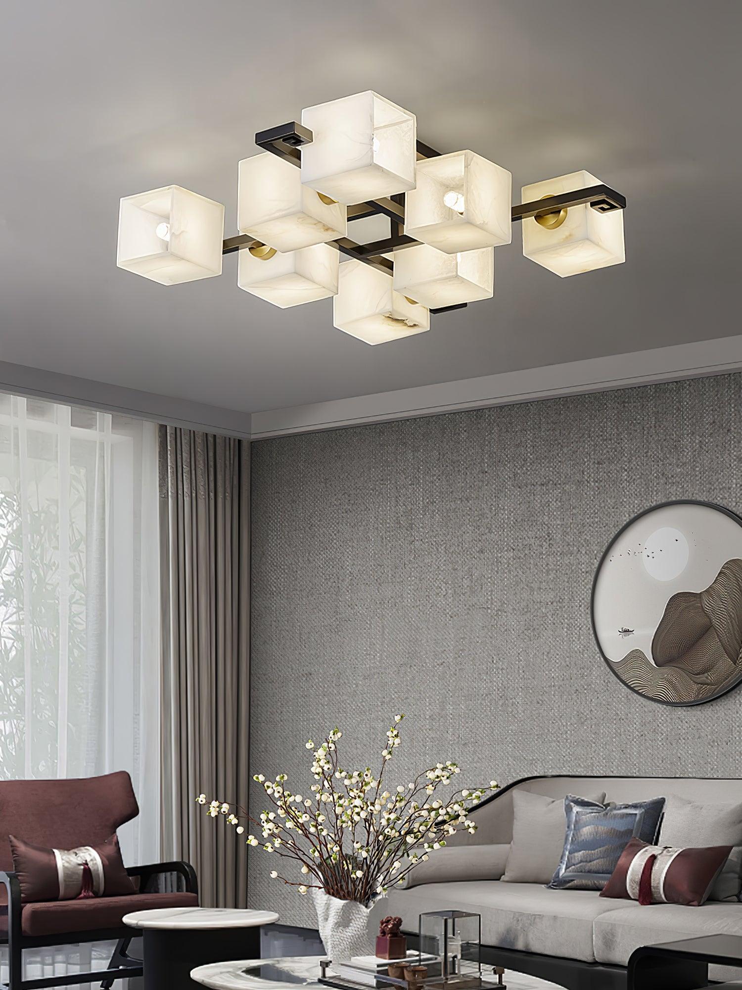 Kaelen Alabaster Ceiling Light-Neutral Decor