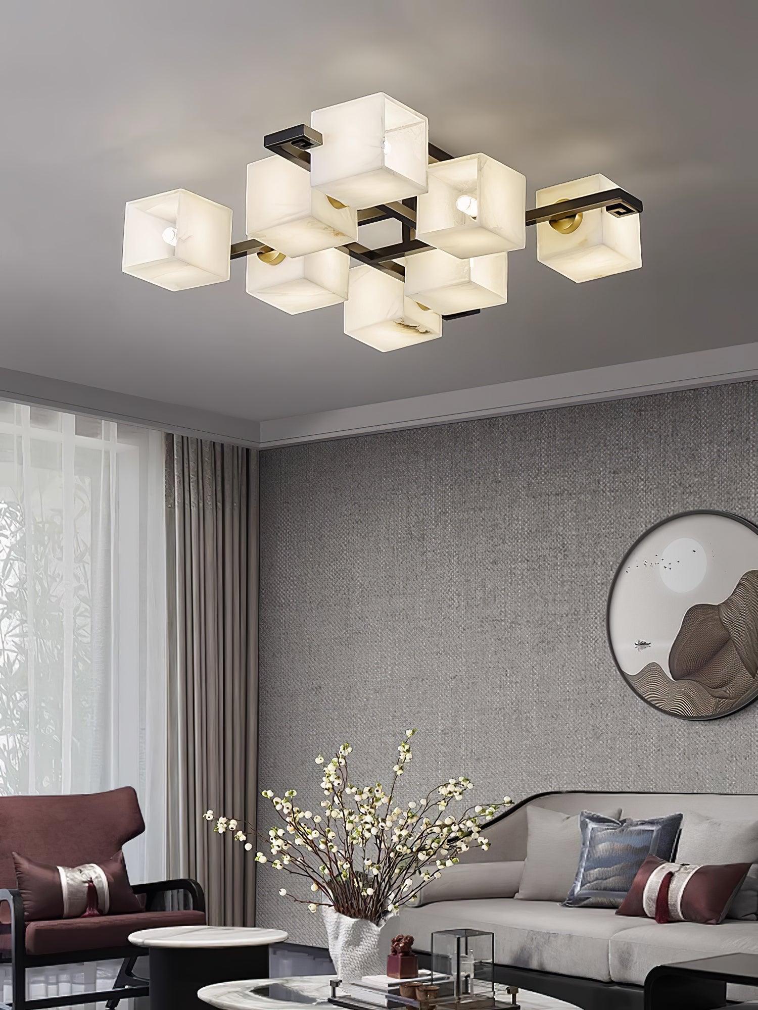 Kaelen Alabaster Ceiling Light-Neutral Decor