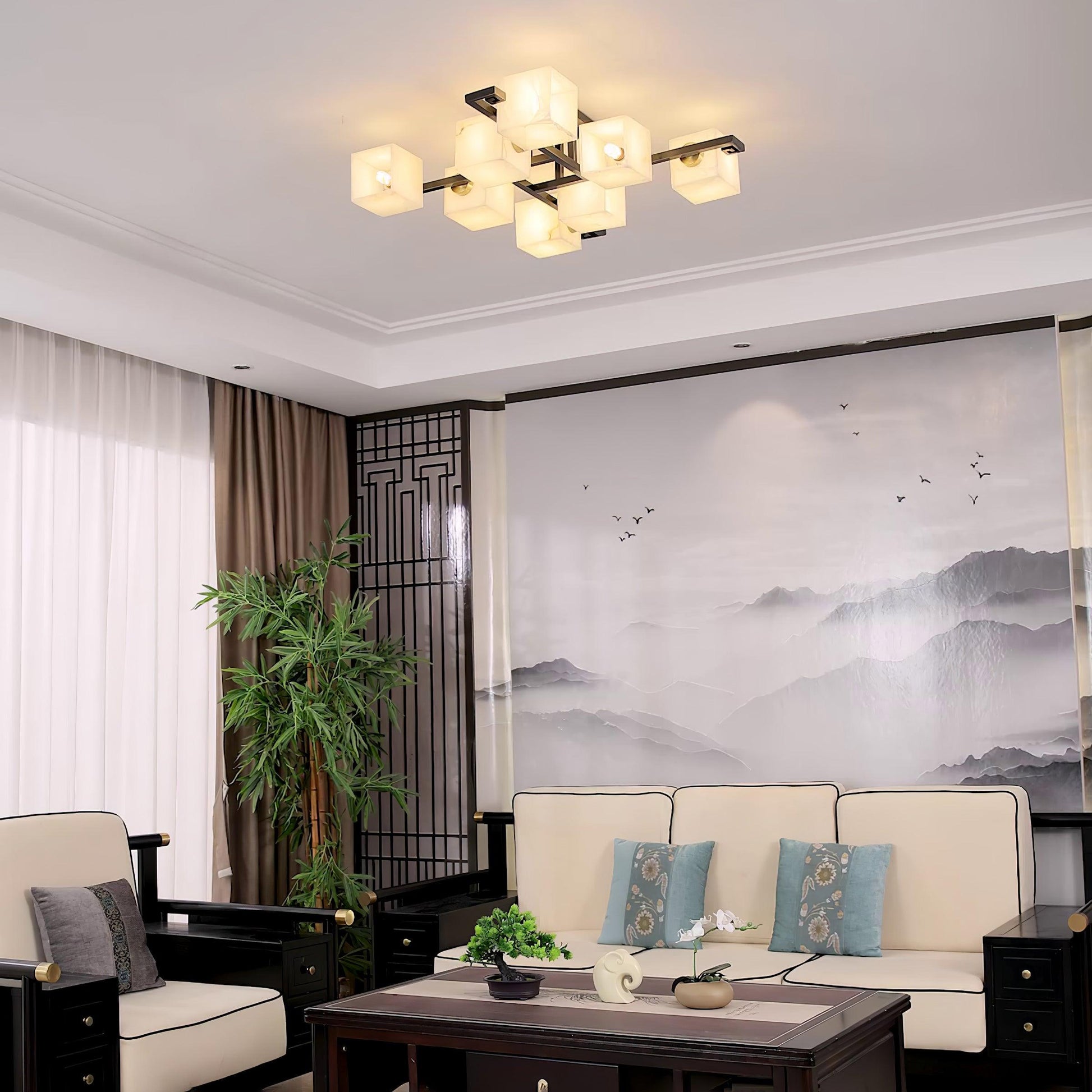 Kaelen Alabaster Ceiling Light-Neutral Decor