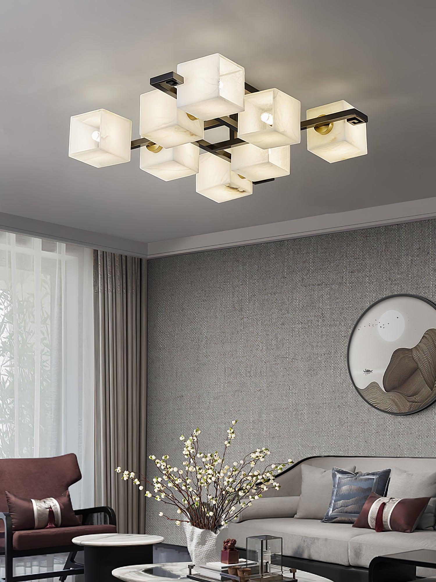 Kaelen Alabaster Ceiling Light-Neutral Decor