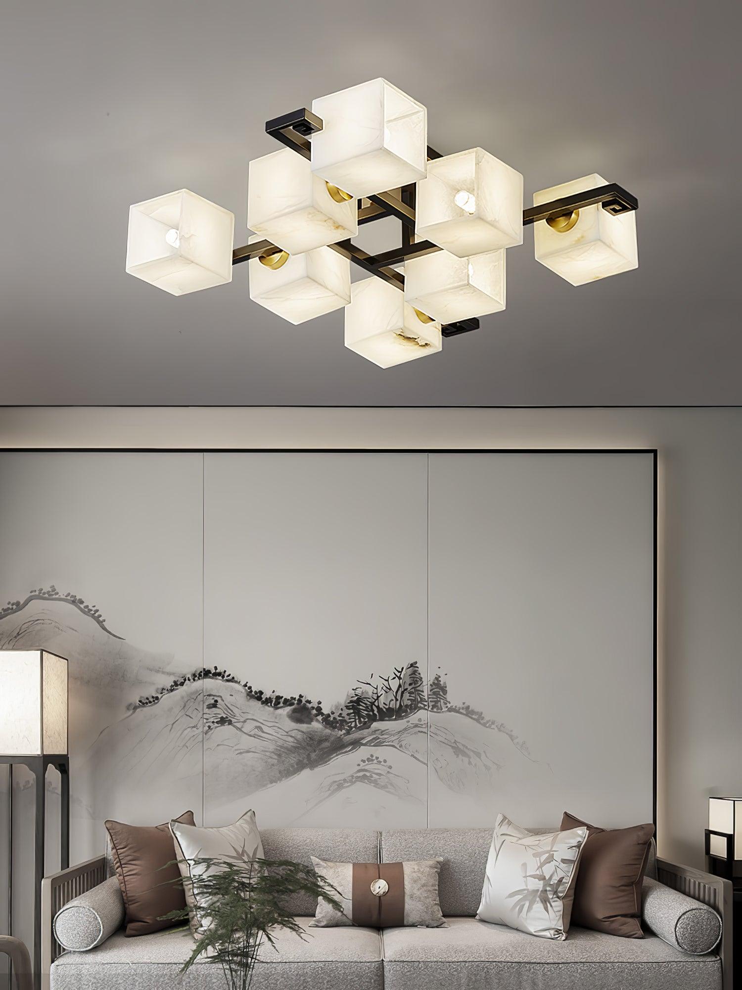 Kaelen Alabaster Ceiling Light-Neutral Decor