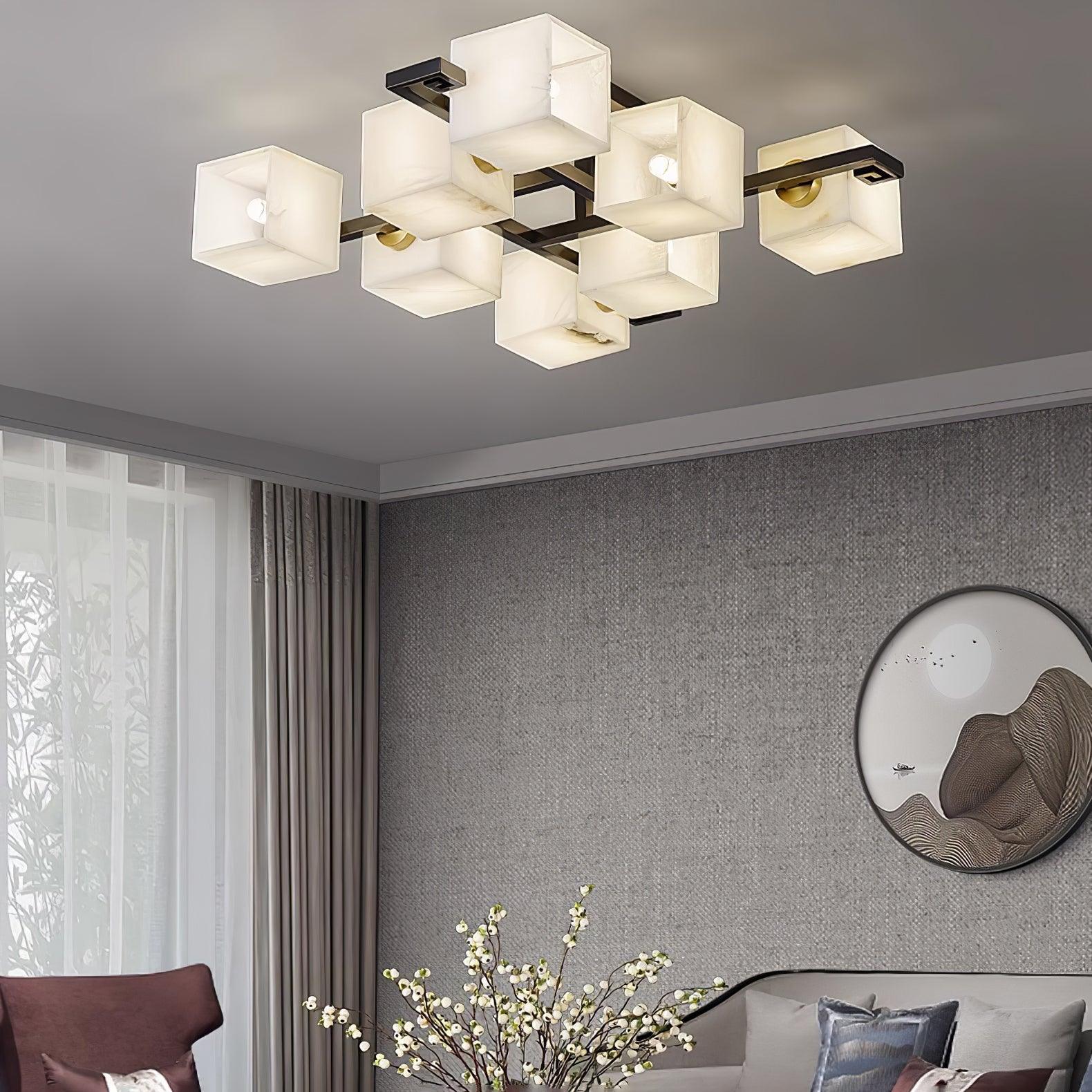 Kaelen Alabaster Ceiling Light-Neutral Decor