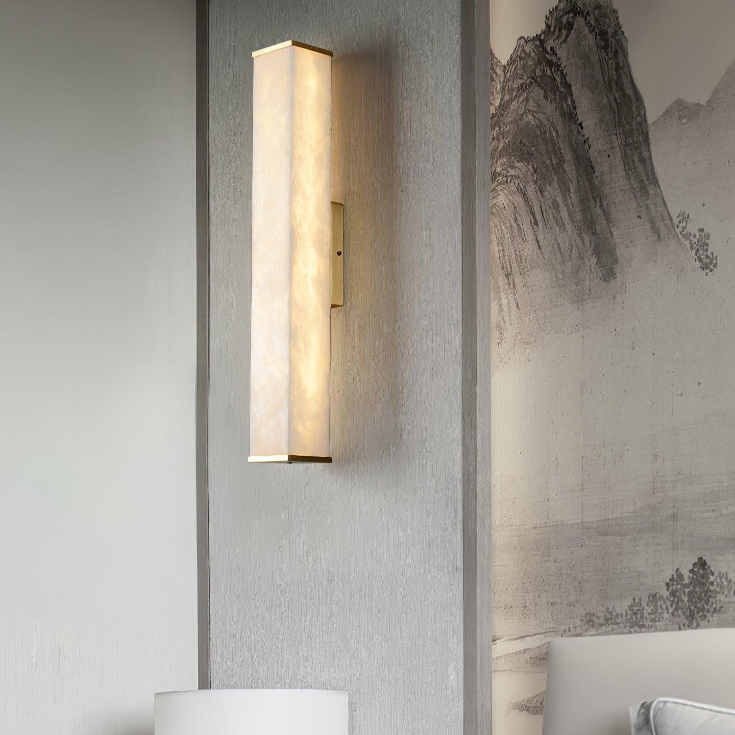 Vithaira Alabaster Linear Wall Lamp-Neutral Decor