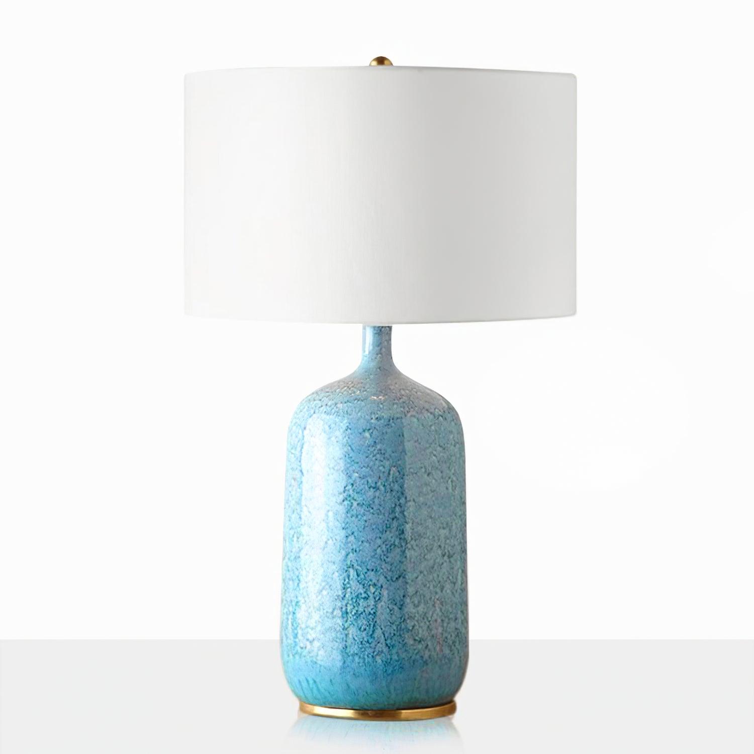 Vintare Fabric Ceramics Table Lamp-Neutral Decor
