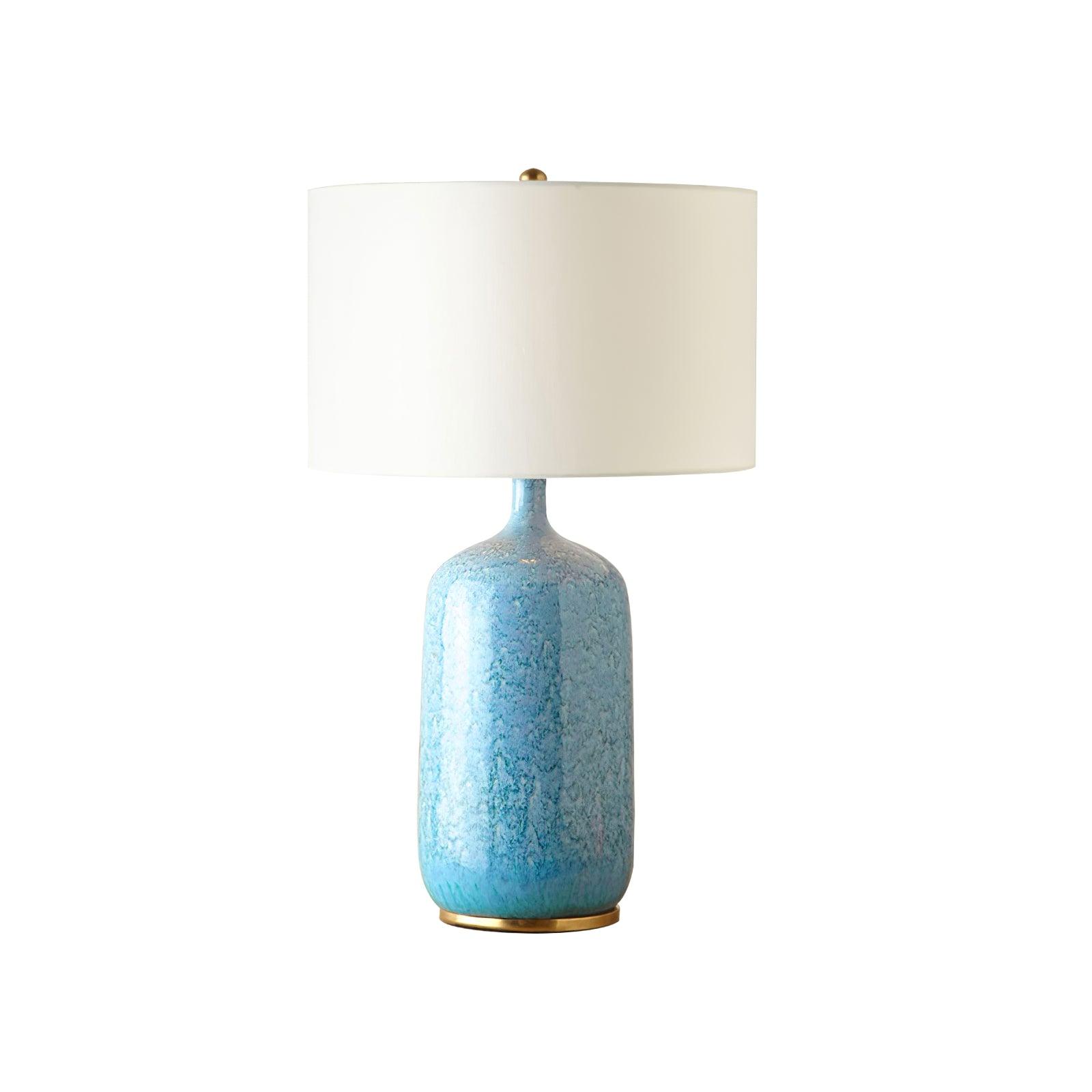 Vintare Fabric Ceramics Table Lamp-Neutral Decor