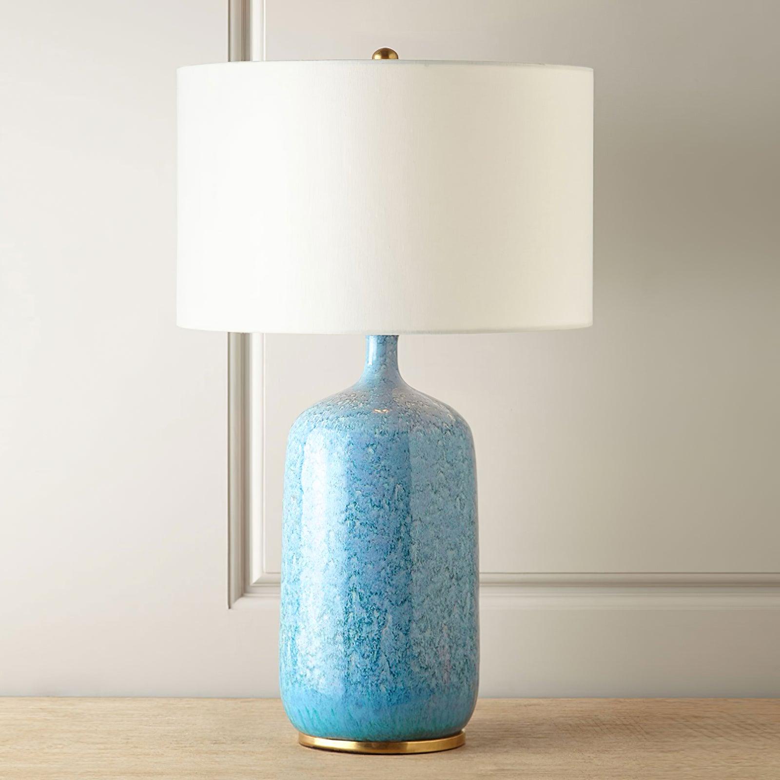 Vintare Fabric Ceramics Table Lamp-Neutral Decor