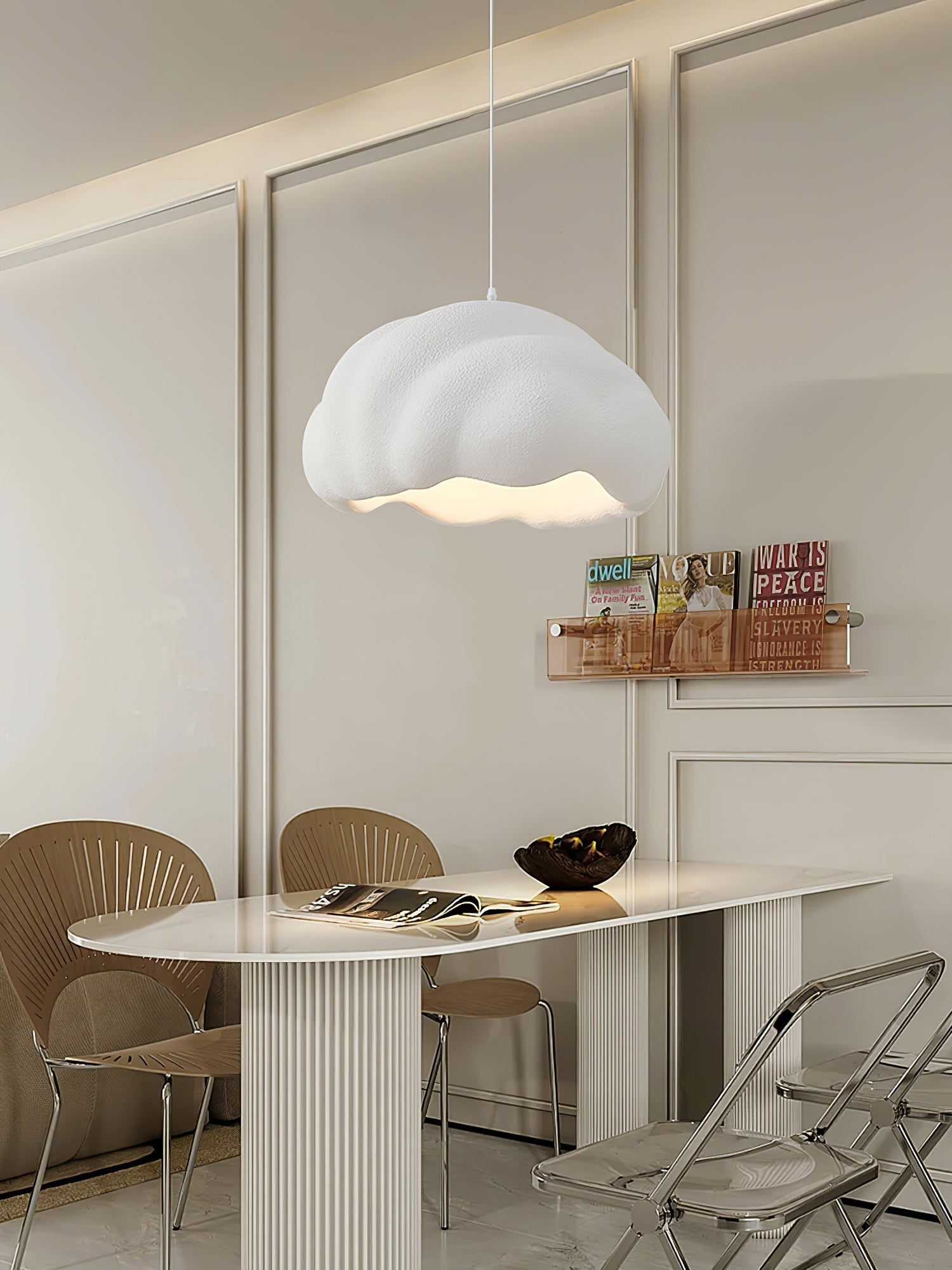 Itheira Modern Minimalist Plastic Pendant Light-Neutral Decor