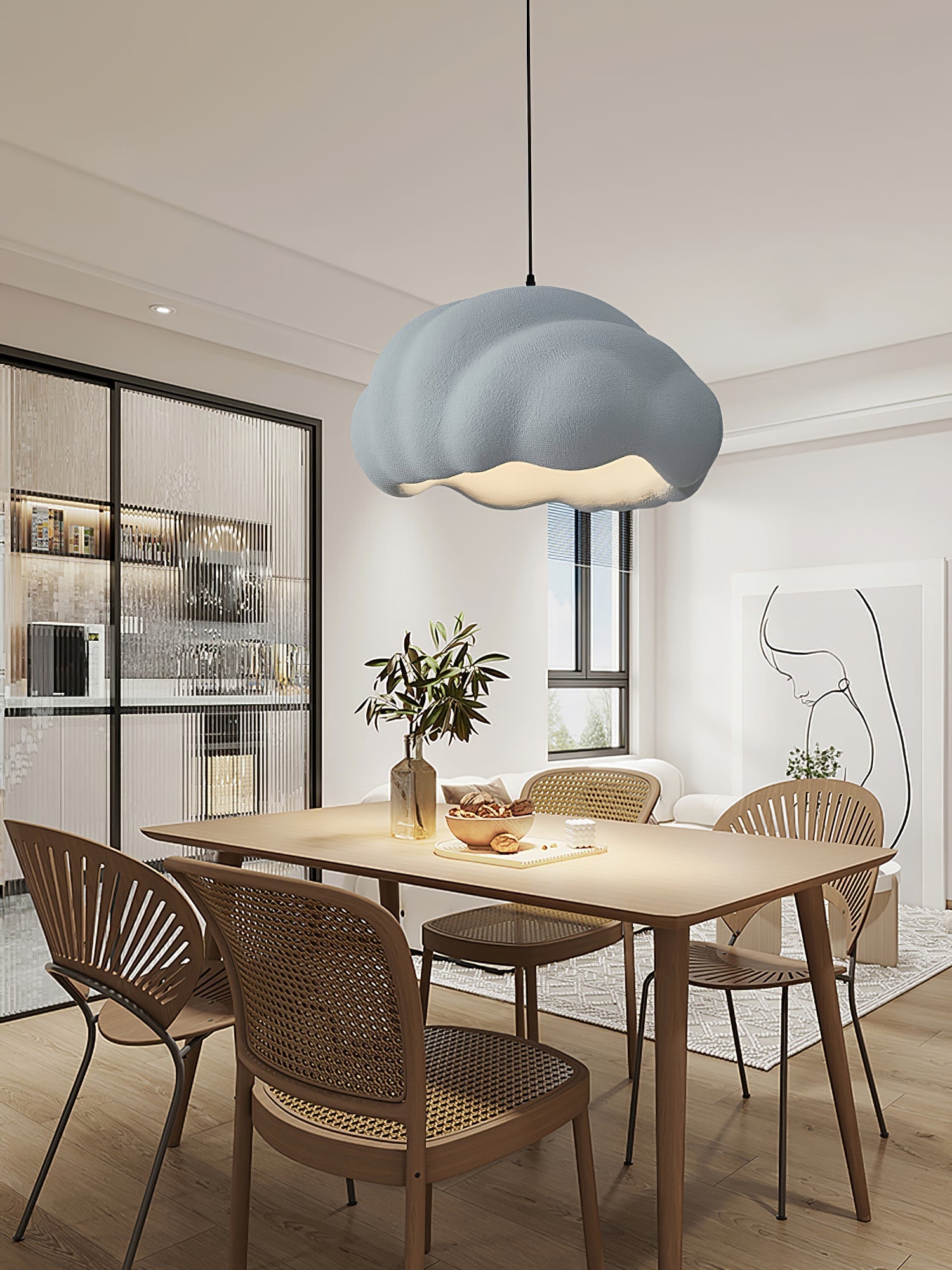 Itheira Modern Minimalist Plastic Pendant Light-Neutral Decor