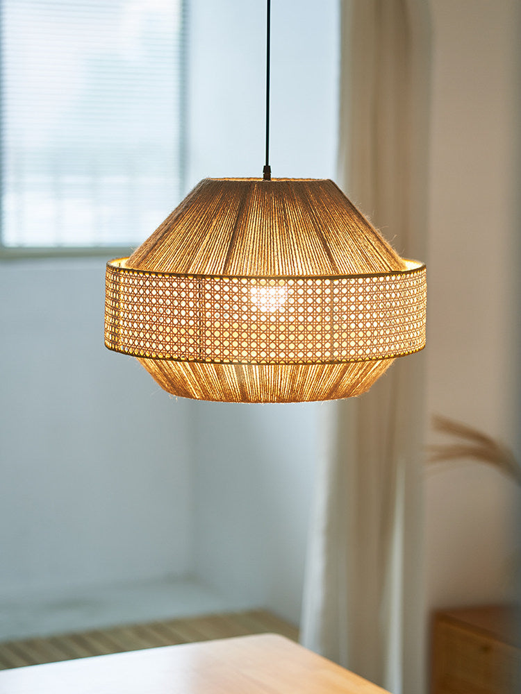 Avelmere Woven Rattan Pendant Lamp