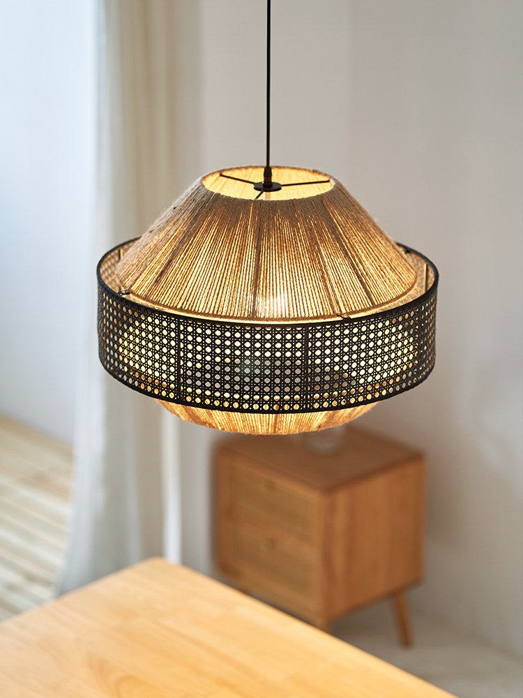 Avelmere Woven Rattan Pendant Lamp