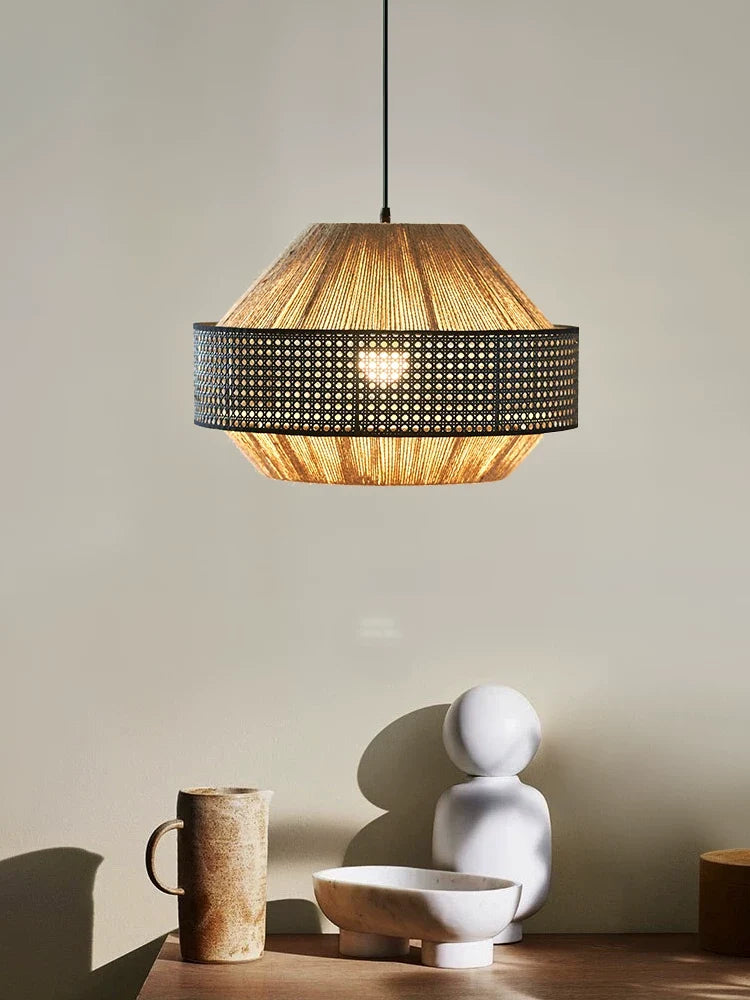 Avelmere Woven Rattan Pendant Lamp