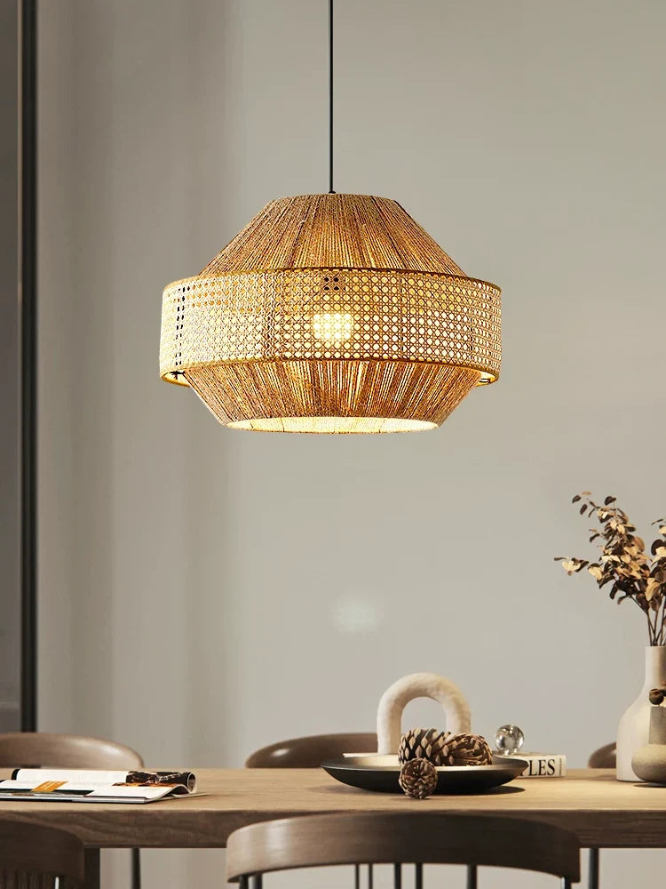 Avelmere Woven Rattan Pendant Lamp
