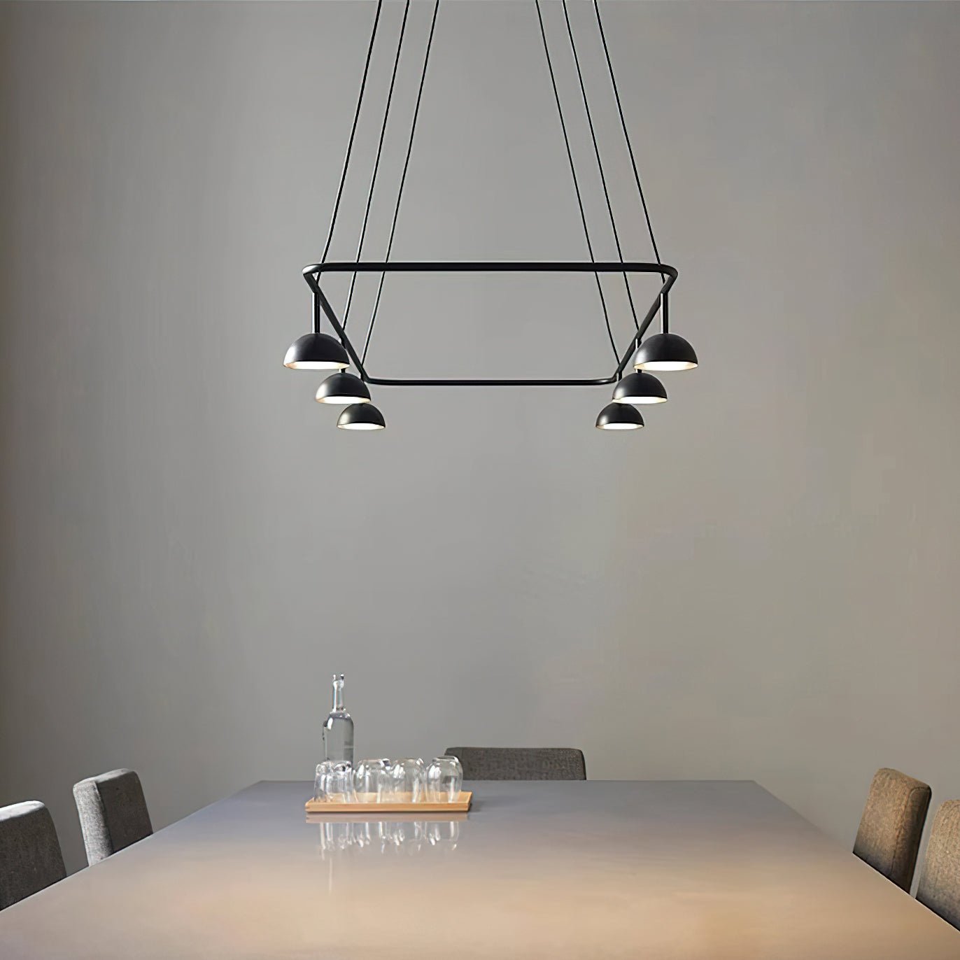 Aurora Chandelier LED Sleek-Neutral Decor