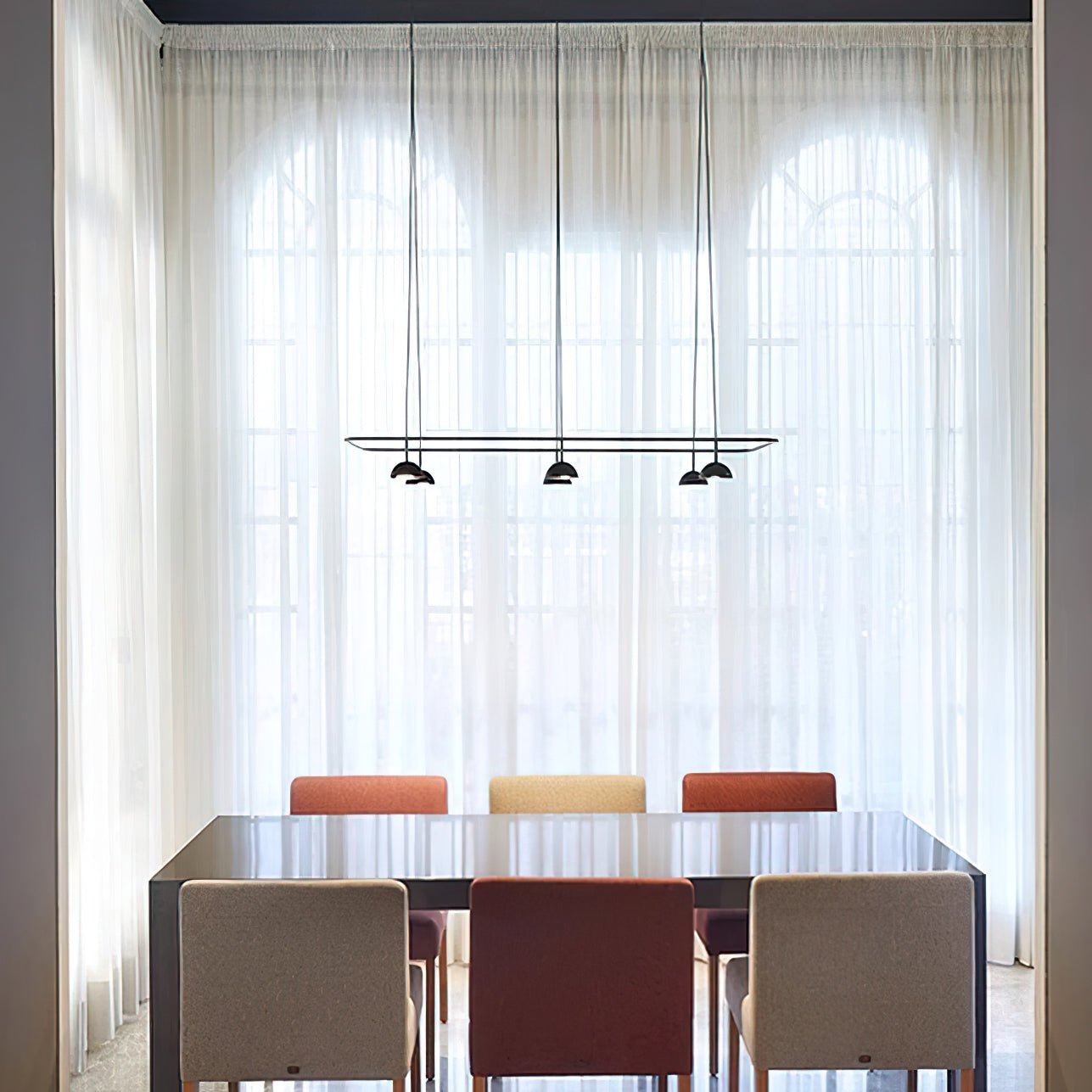 Aurora Chandelier LED Sleek-Neutral Decor
