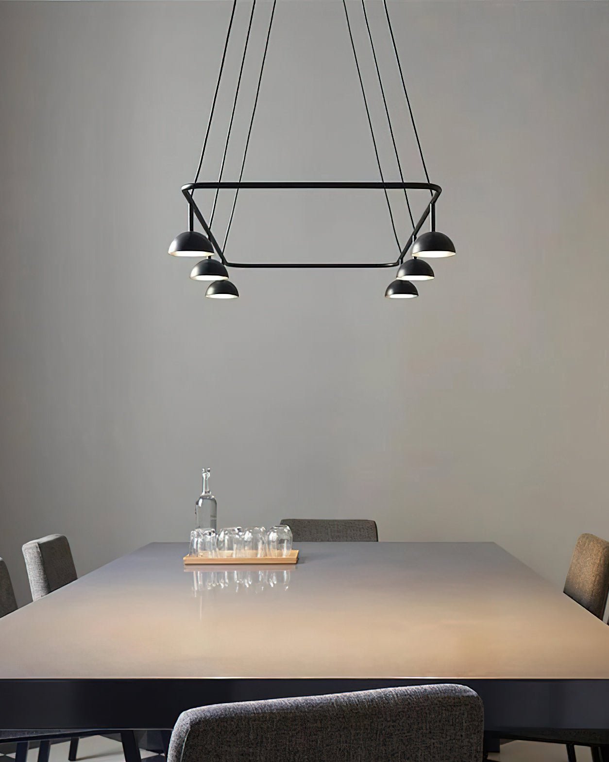 Aurora Chandelier LED Sleek-Neutral Decor