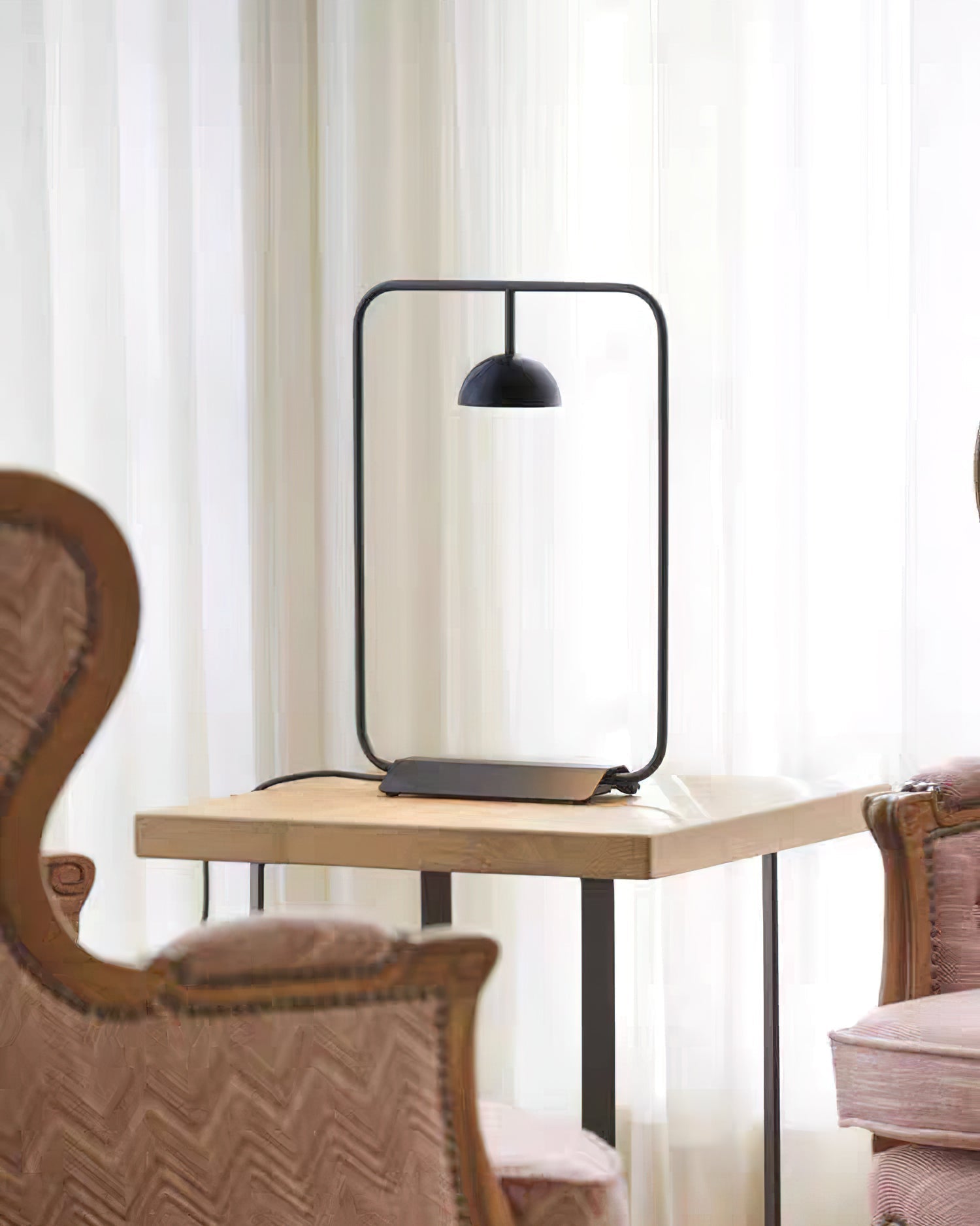 Dexton Geometric Table Lamp-Neutral Decor