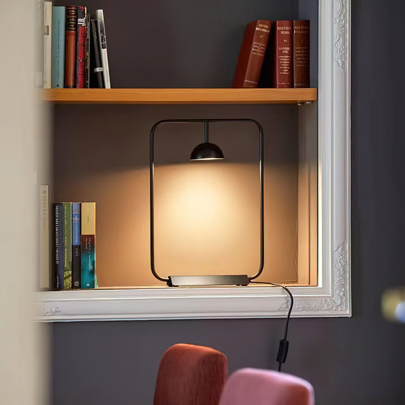 Dexton Geometric Table Lamp-Neutral Decor