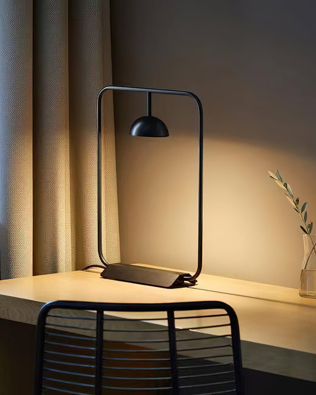 Dexton Geometric Table Lamp-Neutral Decor