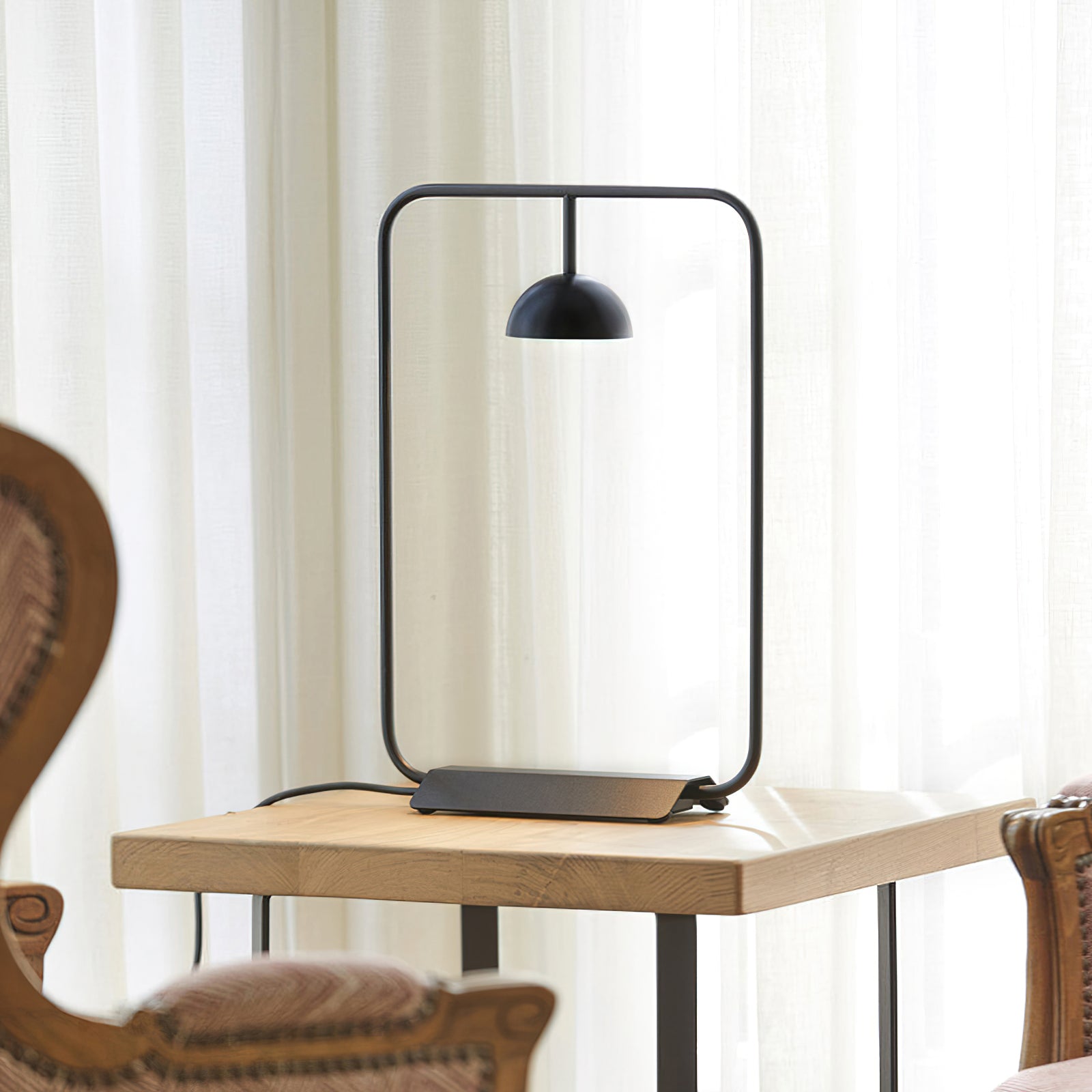 Dexton Geometric Table Lamp-Neutral Decor