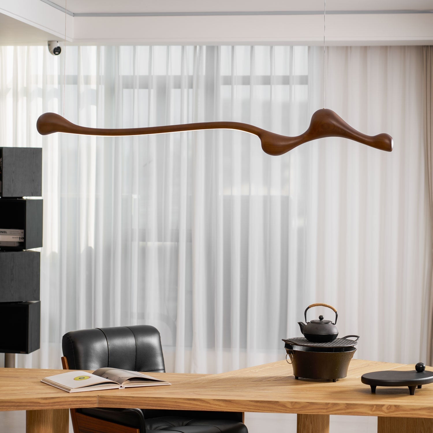 Alenor Wood Retro Pendant Lamp-Neutral Decor